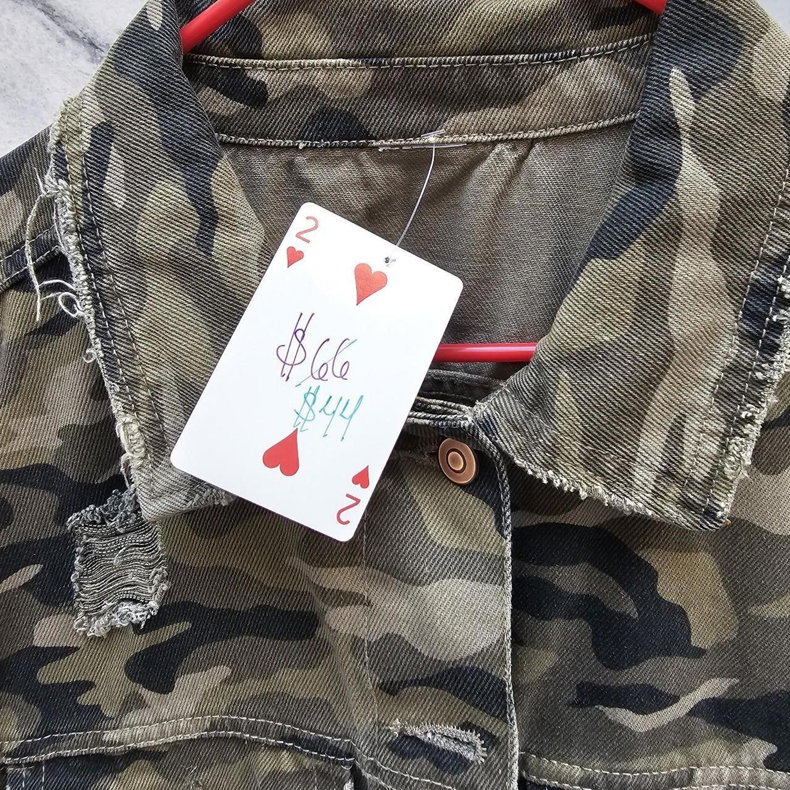 Other Women's Camo Distressed Jacket Size M / US 6-8 / IT 42-44 - 4 Thumbnail
