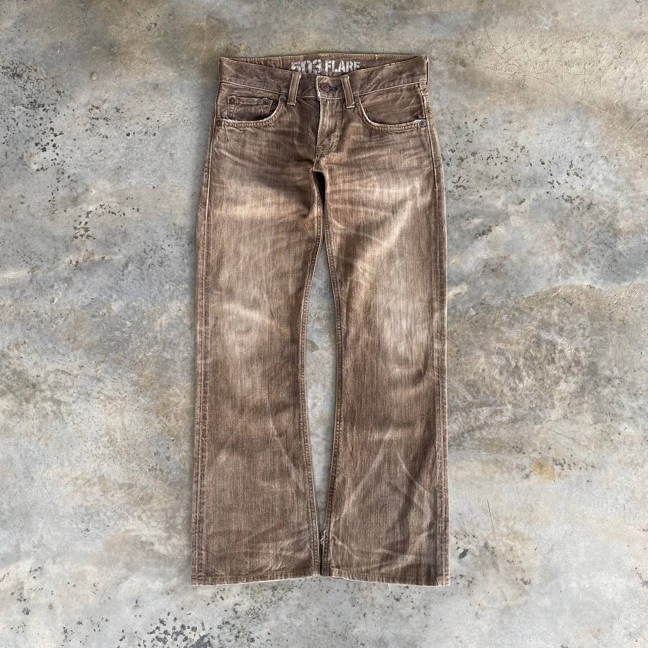Edwin × Vintage RARE VINTAGE EDWIN FLARED BLUETRIP JAPAN CLAWMARK DISTRESSED Size US 28 / EU 44 - 12 Thumbnail