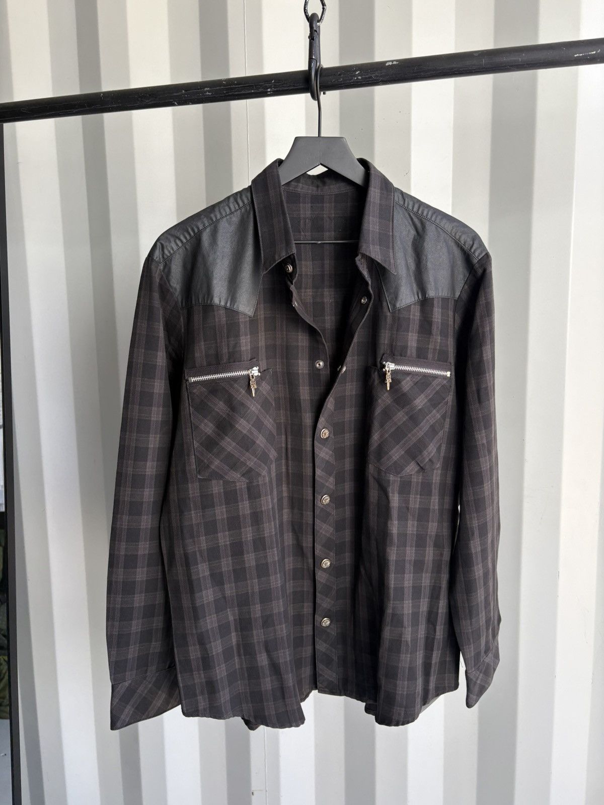 Chrome Hearts Chrome Hearts XL Cross Patch Flannel Button Shirt Size US L / EU 52-54 / 3 - 2 Thumbnail