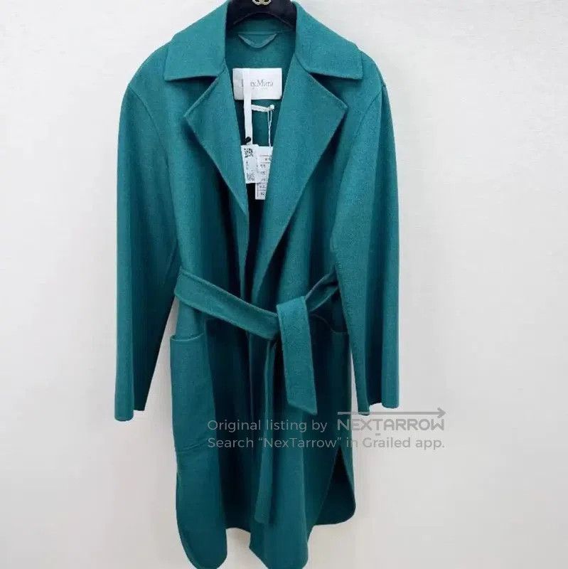 Max Mara MaxMara Lake Blue Wool Coat for Fall . Size M / US 6-8 / IT 42-44 - 1 Thumbnail
