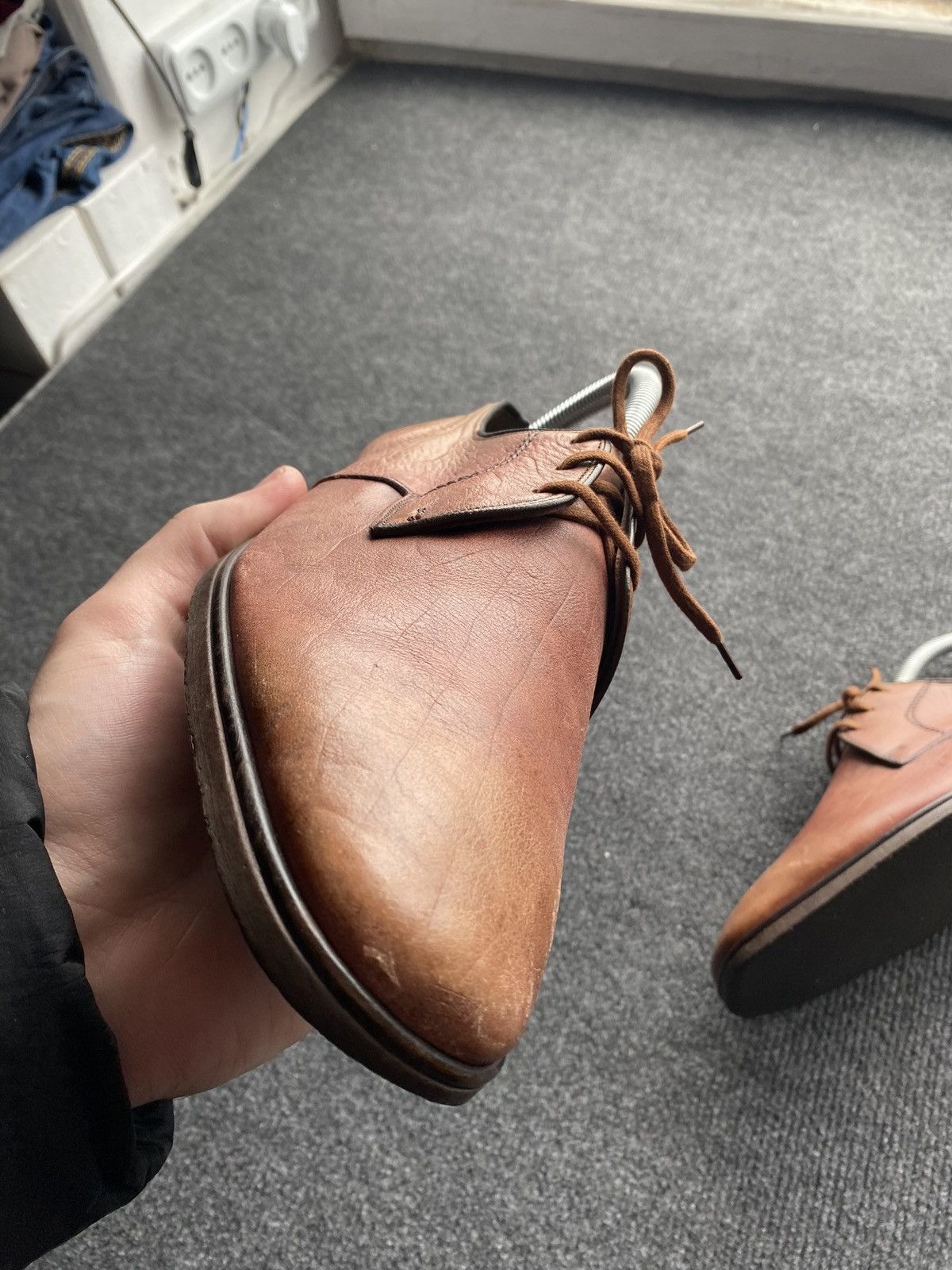 Church's 🔥Church's Vintage Brown Calf Leather Derby Shoes Handcrafted Size US 8 / EU 41 - 19 Thumbnail