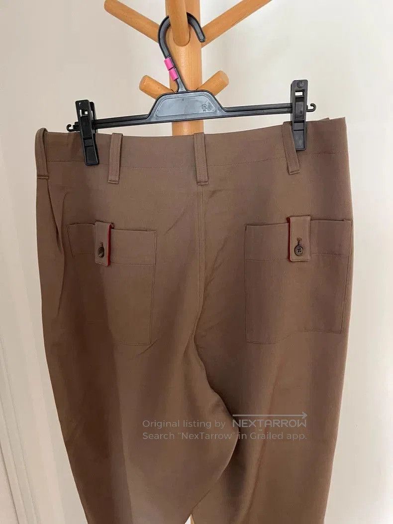 Yohji Yamamoto Yohji Yamamoto Brown Red Detail Pants. Size US 28 / EU 44 - 3 Thumbnail