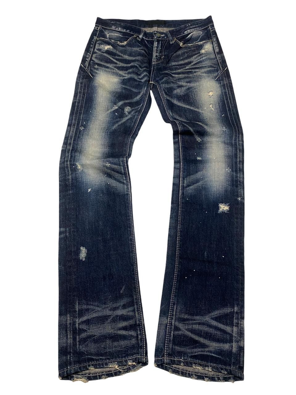 Japanese Brand Fuga Clawmark Whiskered Seawash Jeans Size US 30 / EU 46 - 1 Thumbnail