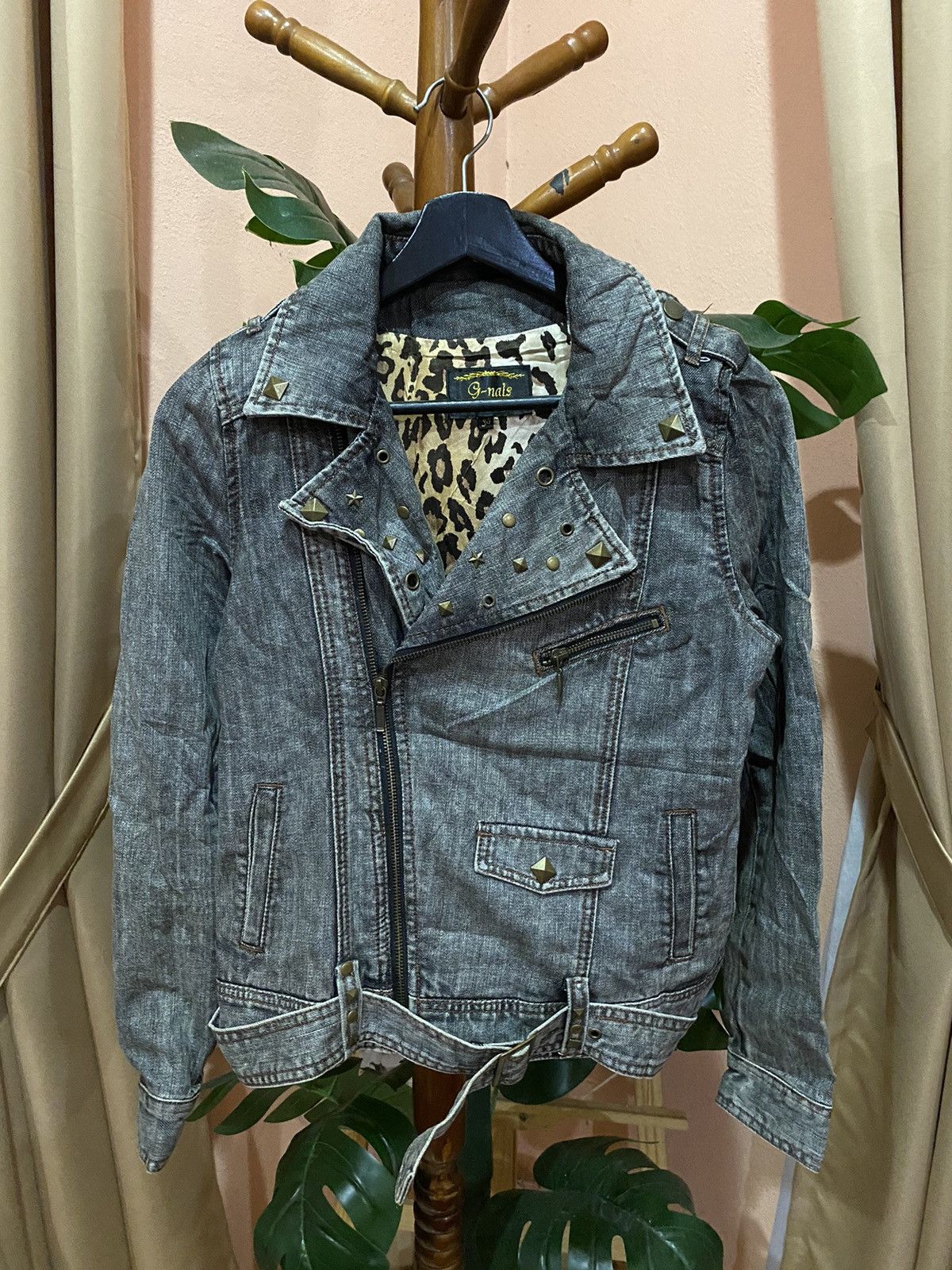 If Six Was Nine G-nals Vintage Denim Jacket with Leopard Print Lining Size XS / US 0-2 / IT 36-38 - 1 Thumbnail