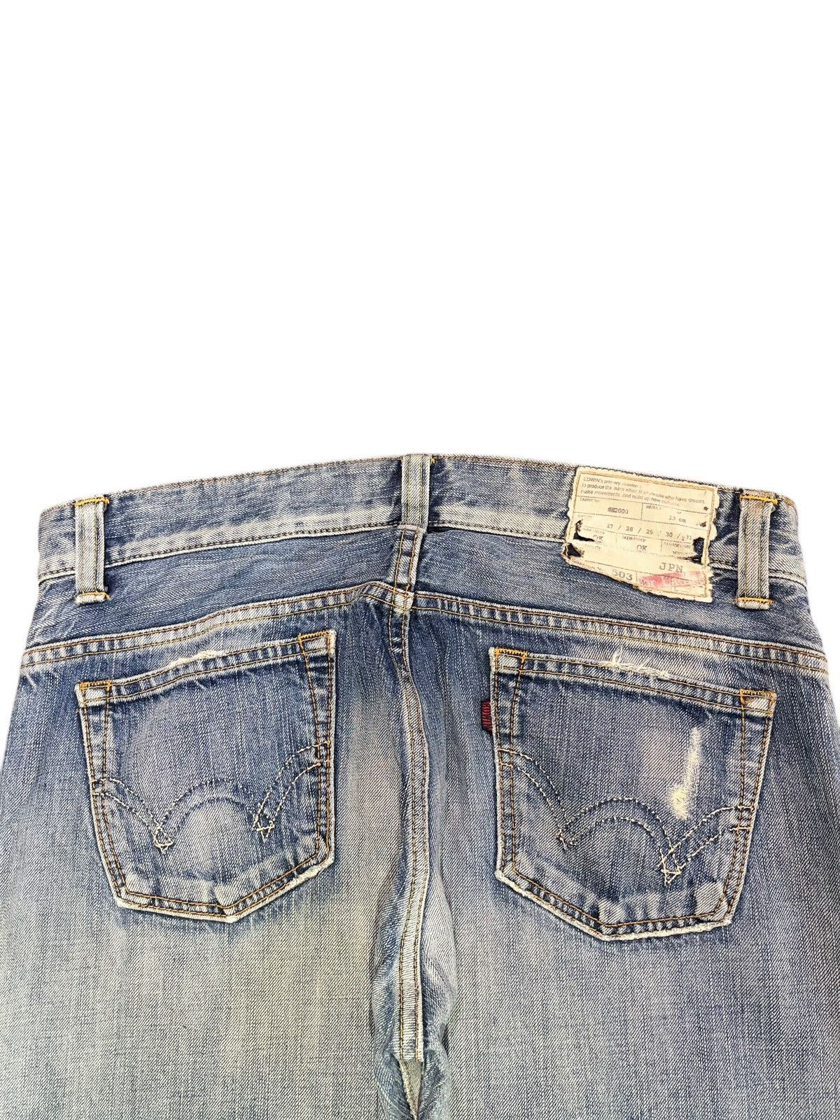 Edwin Vintage Japanese Edwin 503 Distress Flare Jeans Size 31" - 4 Thumbnail