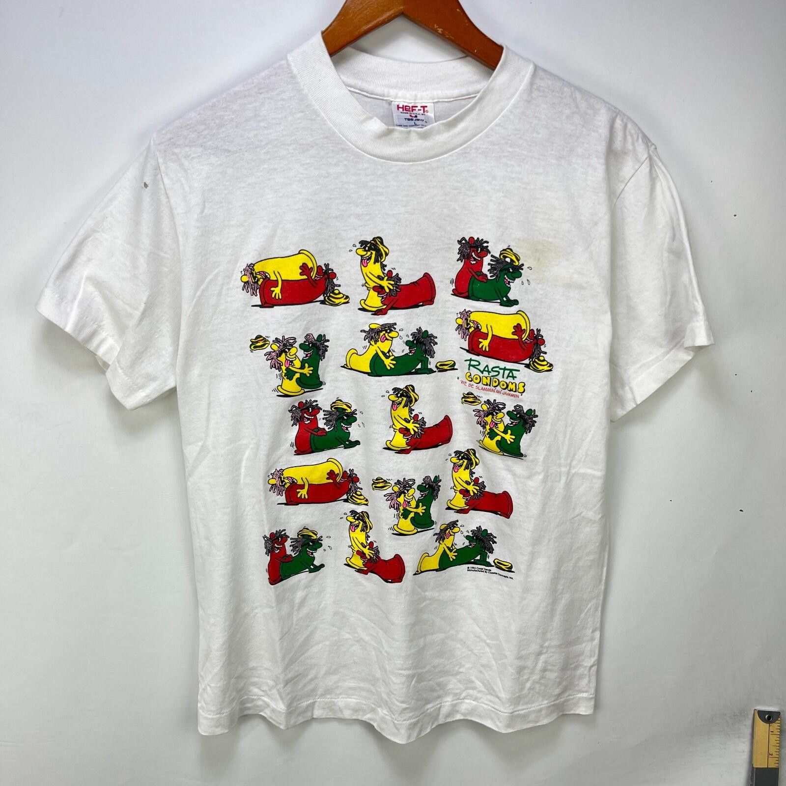 Vintage Vintage 1993 Sex Rasta Condoms Novelty T Shirt Comedy L Size US L / EU 52-54 / 3 - 1 Thumbnail
