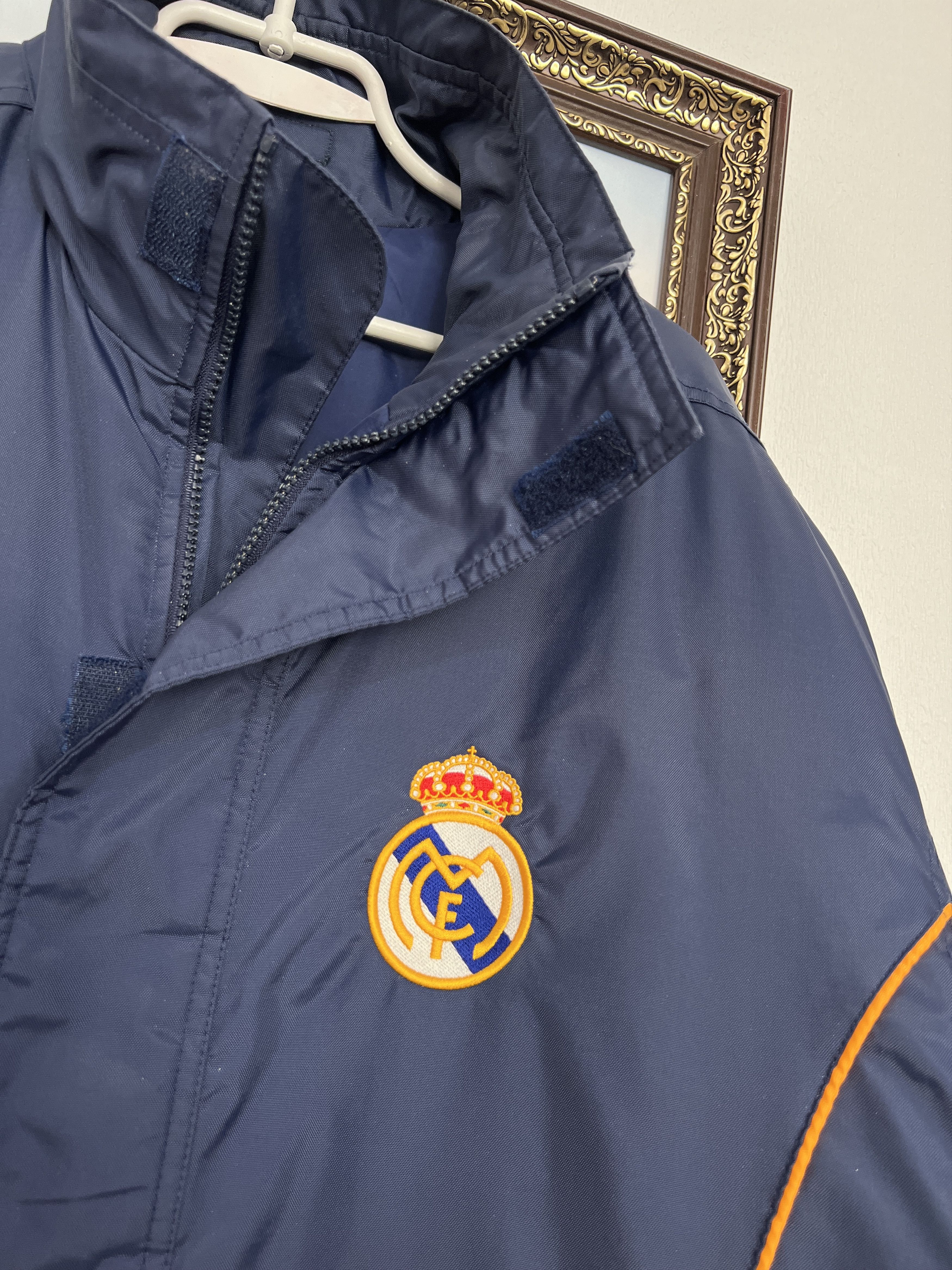 Adidas Vintage 90's Adidas Real Madrid Football Blue Bomber Jacket Size US S / EU 44-46 / 1 - 3 Thumbnail