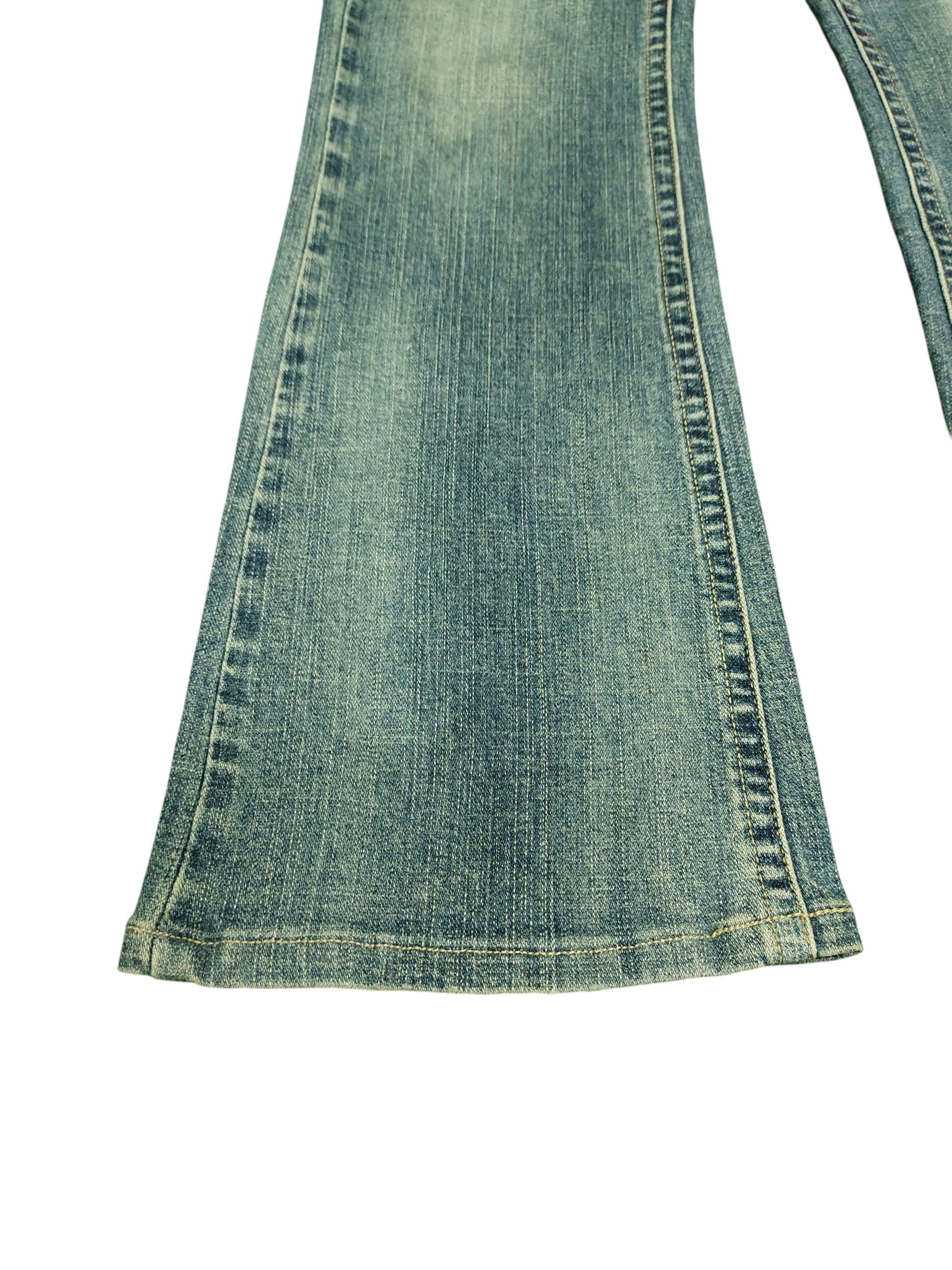 If Six Was Nine Flare Jeans C-Seventeen Clawmark Denim Bootcut Low Rise Size US 28 / EU 44 - 8 Thumbnail