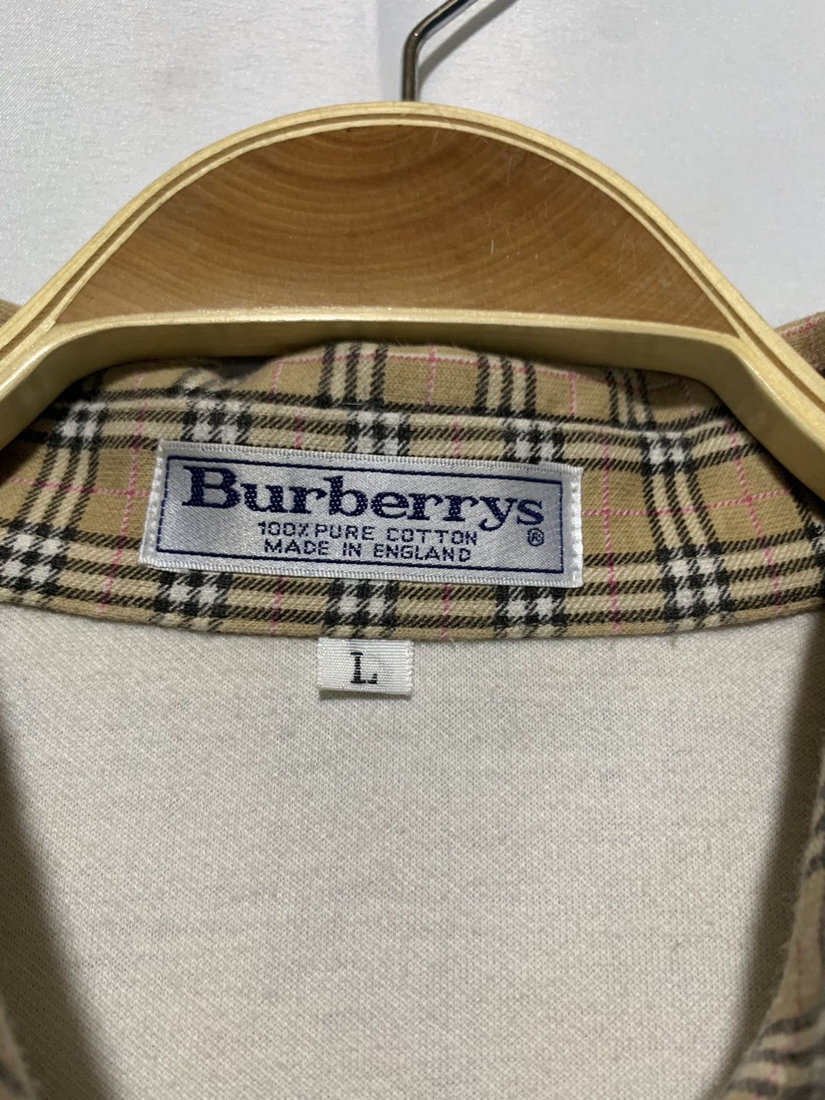 Burberry × Vintage Burberrys iconic Novacheck L/S polo shirt vintage Size L / US 10 / IT 46 - 9 Thumbnail