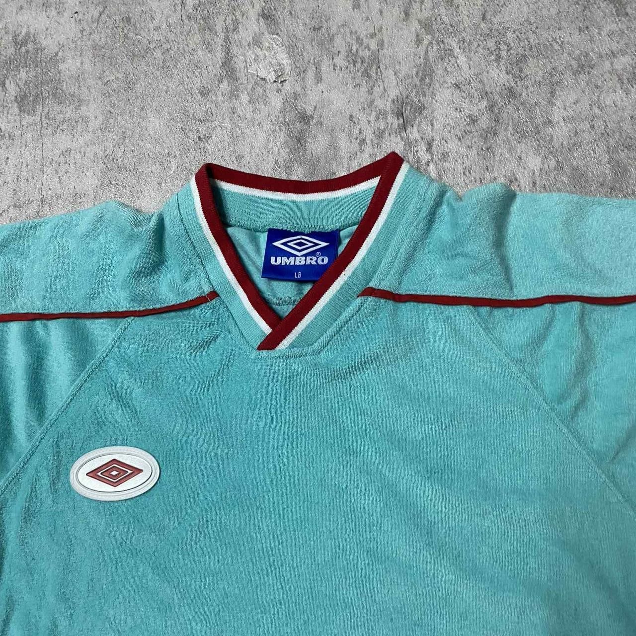 Umbro Umbro turquoise and red football shirt football Size US S / EU 44-46 / 1 - 2 Thumbnail
