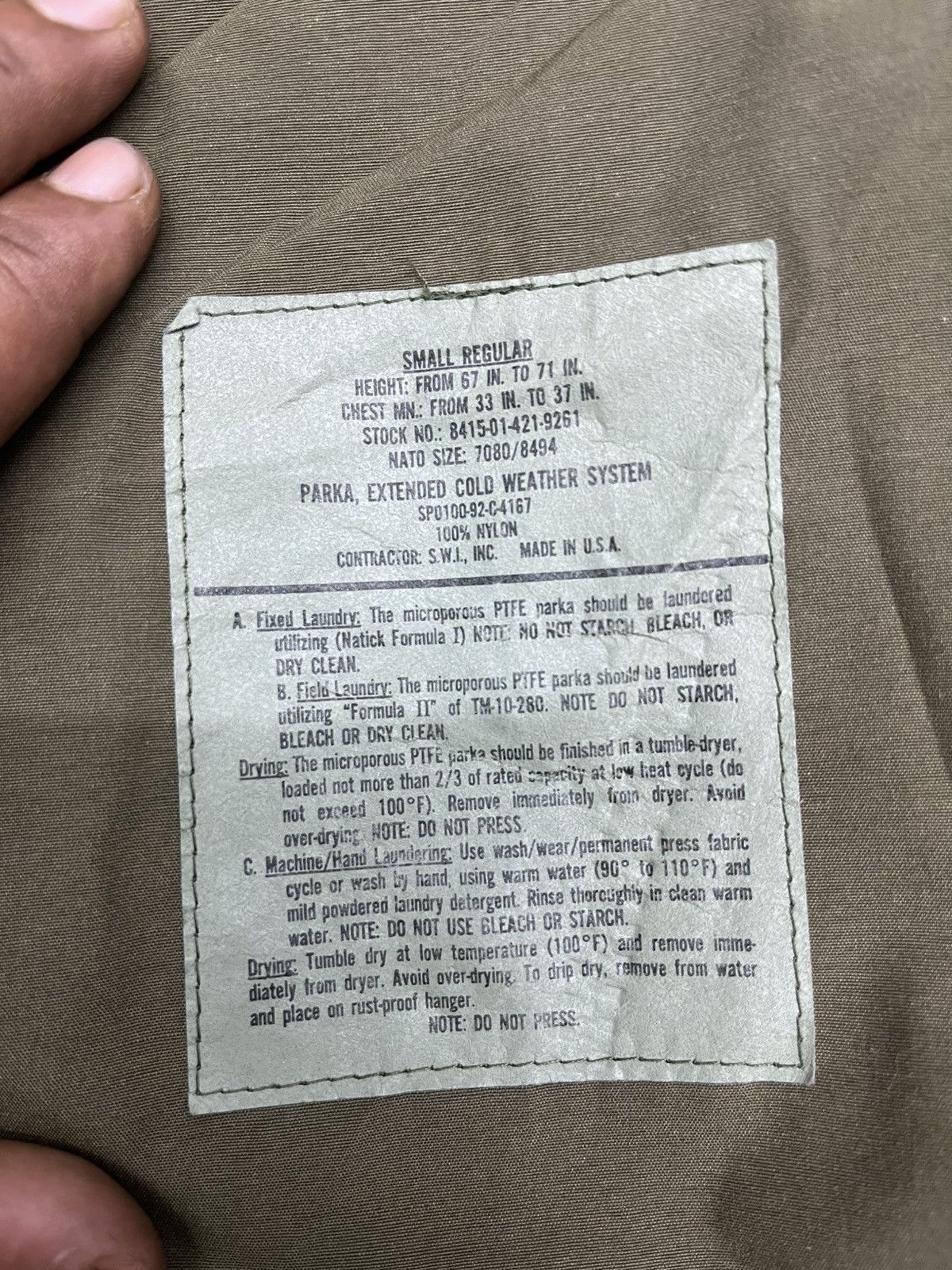 Vintage STEALS🔥U.S ARMY 92's ECWCS IV PARKA Size US S / EU 44-46 / 1 - 8 Thumbnail