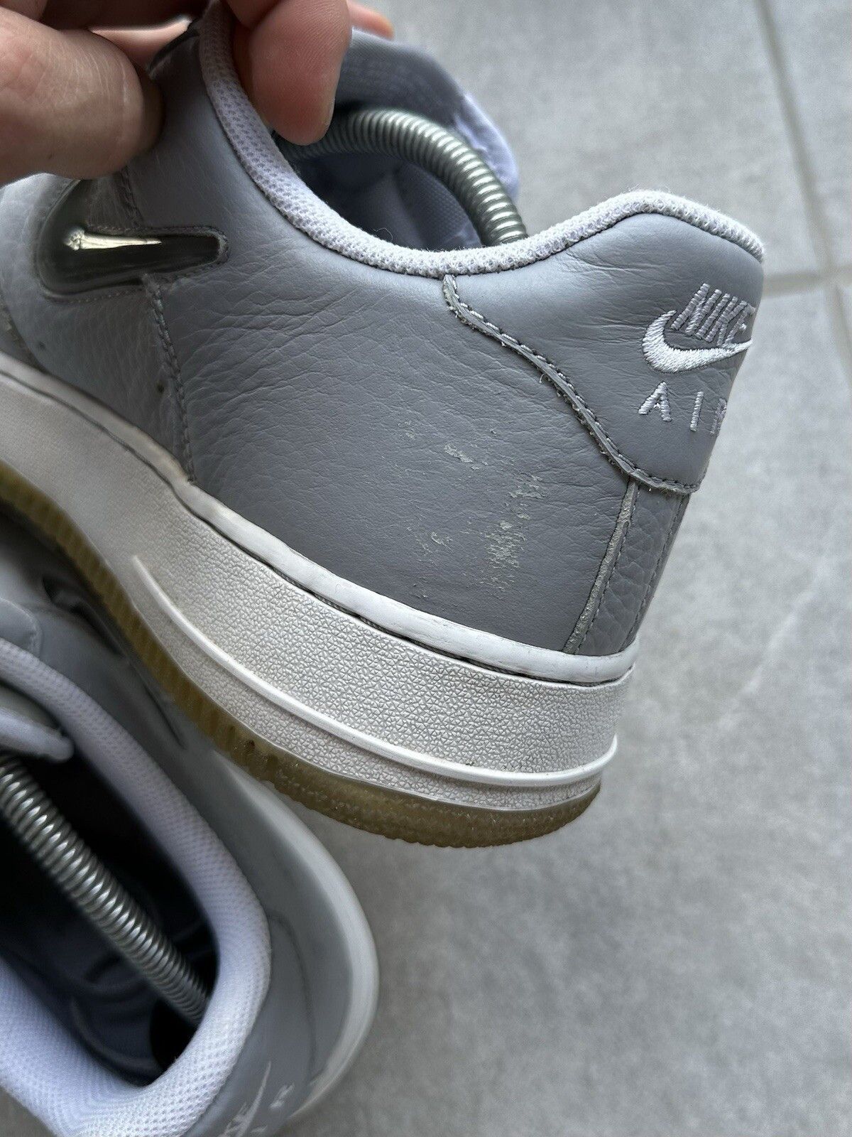 Nike Men's Nike Air Force 1 Wolf Grey 2012 Size US- 11 Size US 11 / EU 44 - 6 Thumbnail