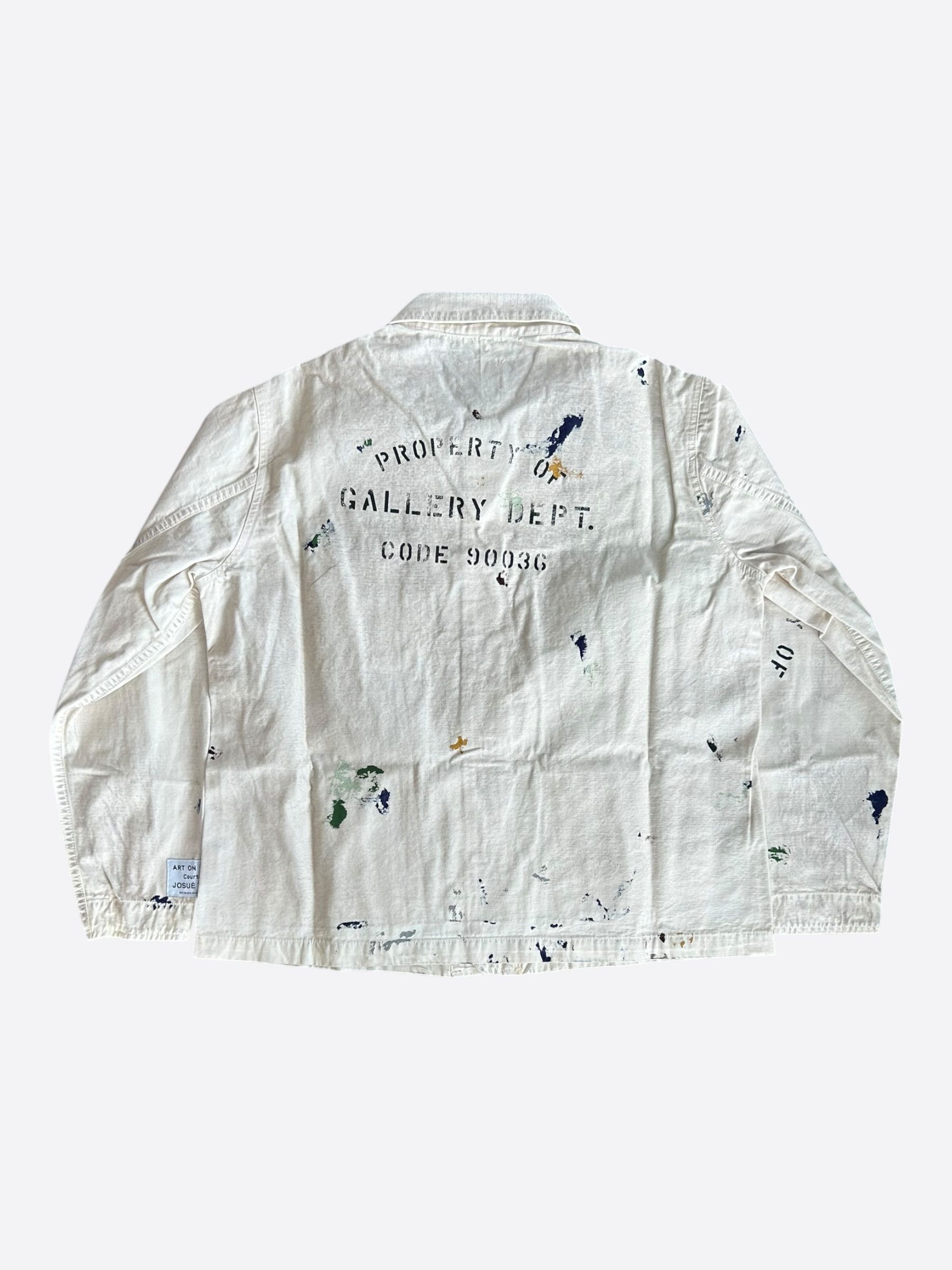 Gallery Dept. Gallery Dept Beige EP Paint Splatter Chore Jacket Size US S / EU 44-46 / 1 - 2 Thumbnail