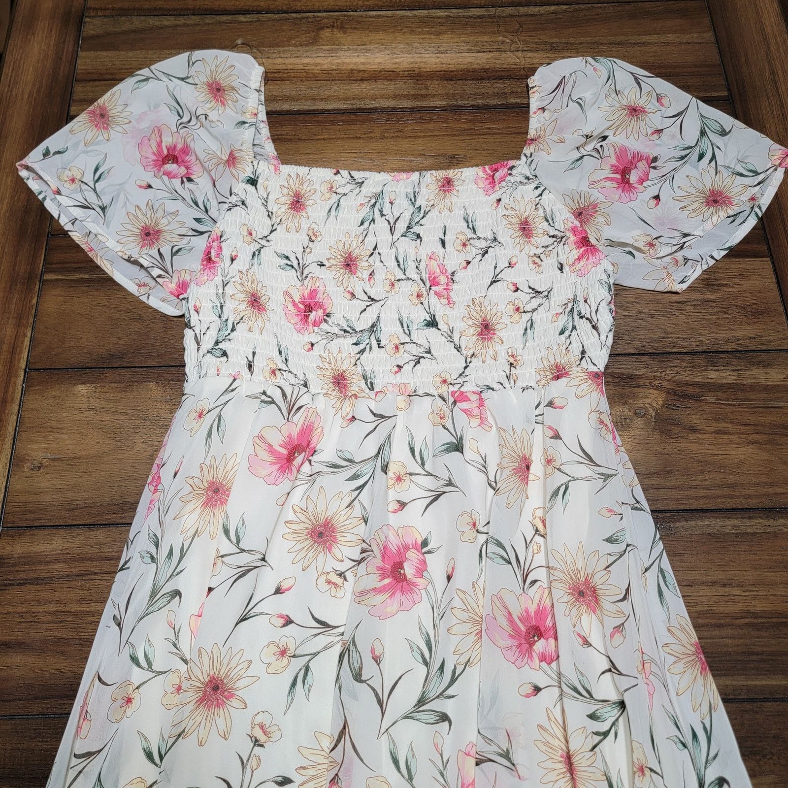 Other Lily Rose Short Sleeve Summer Hi-Low Dress w/ Flowers - XL Size XL / US 12-14 / IT 48-50 - 2 Thumbnail