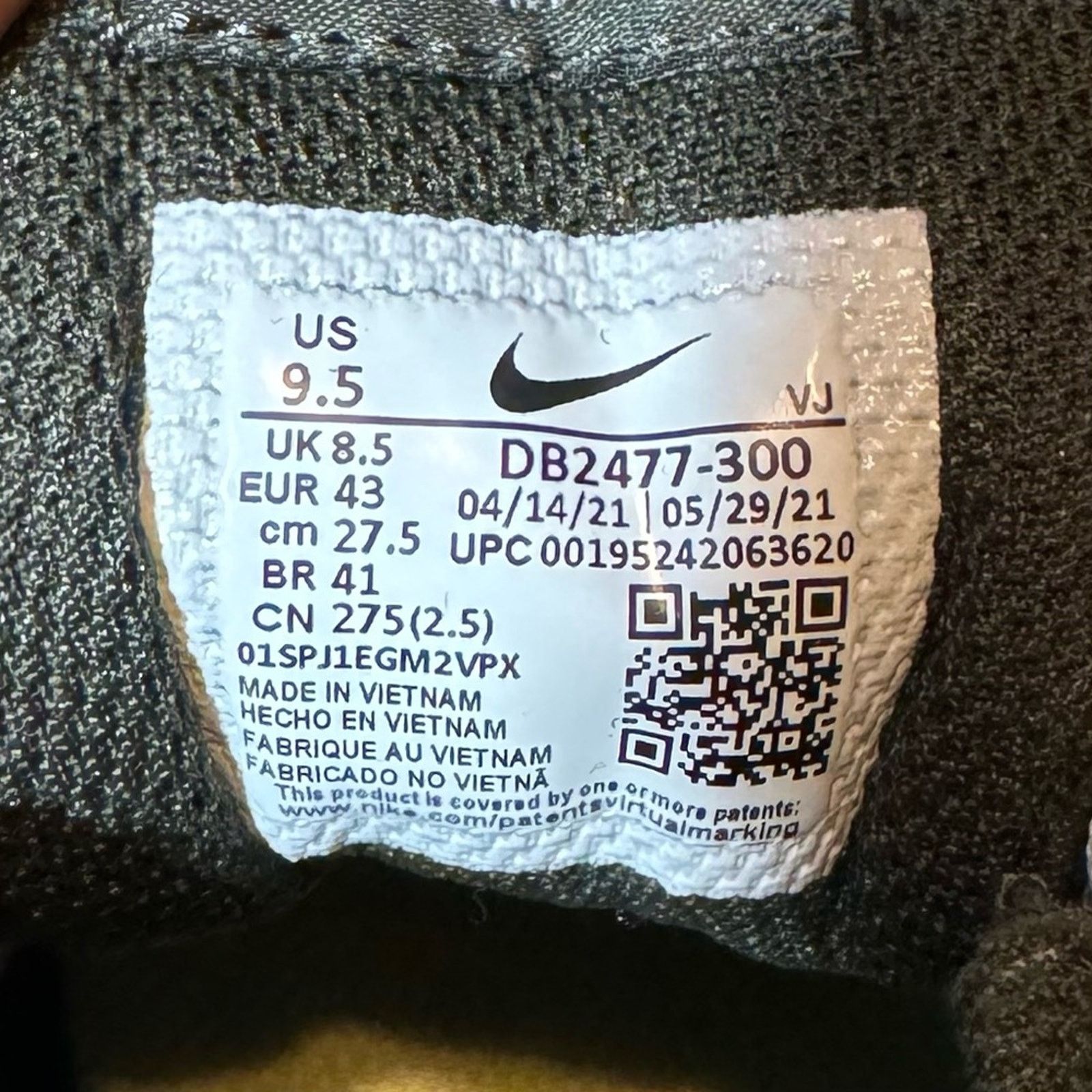 Nike Nike Crater Imapct Sneaker Black/Iron Grey/Off Noir Size US 9.5 / EU 42-43 - 9 Thumbnail