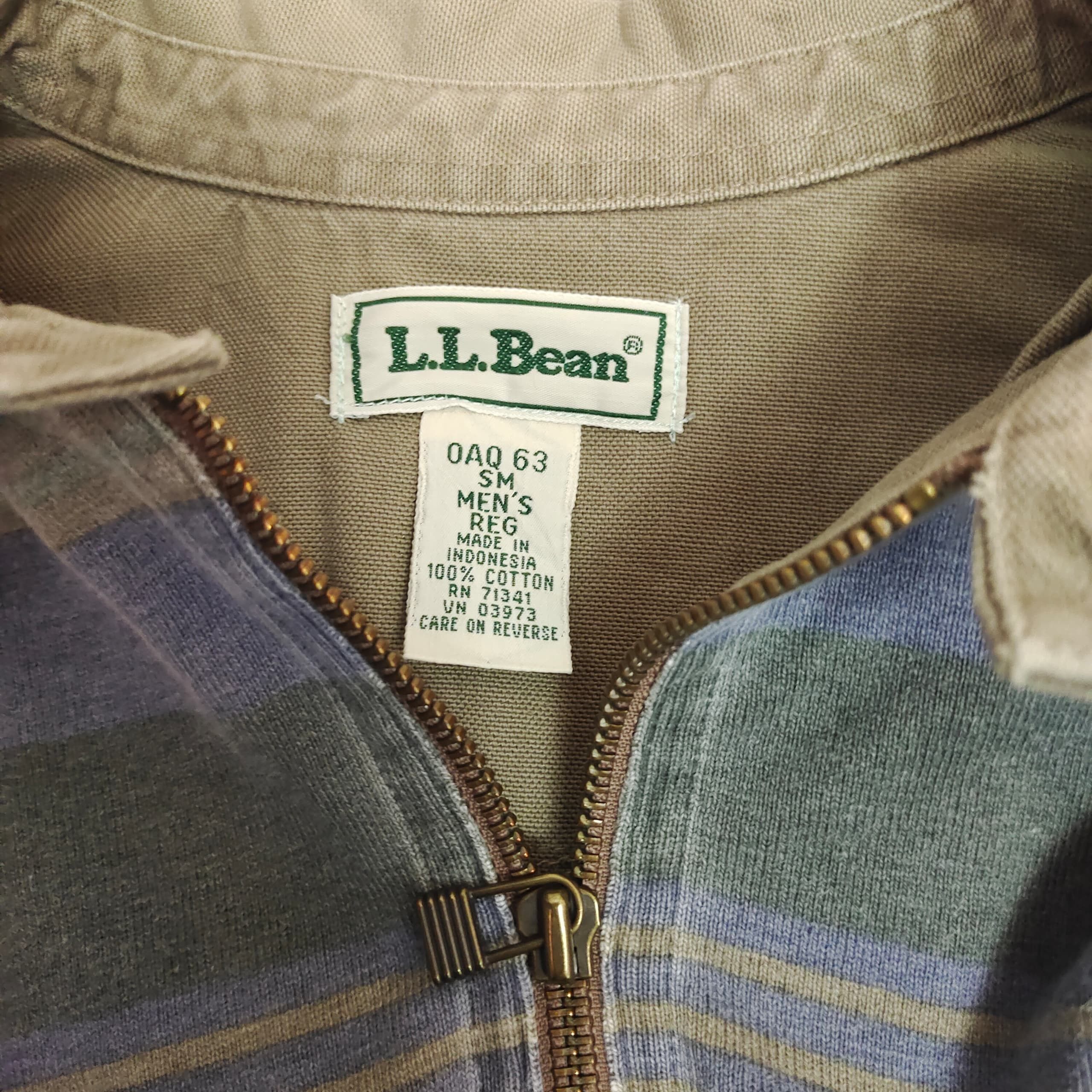 Vintage VINTAGE 1/4 ZIPPER LL BEAN STRIPE LONG SLEEVE COLLAR SHIRT Size US M / EU 48-50 / 2 - 5 Thumbnail