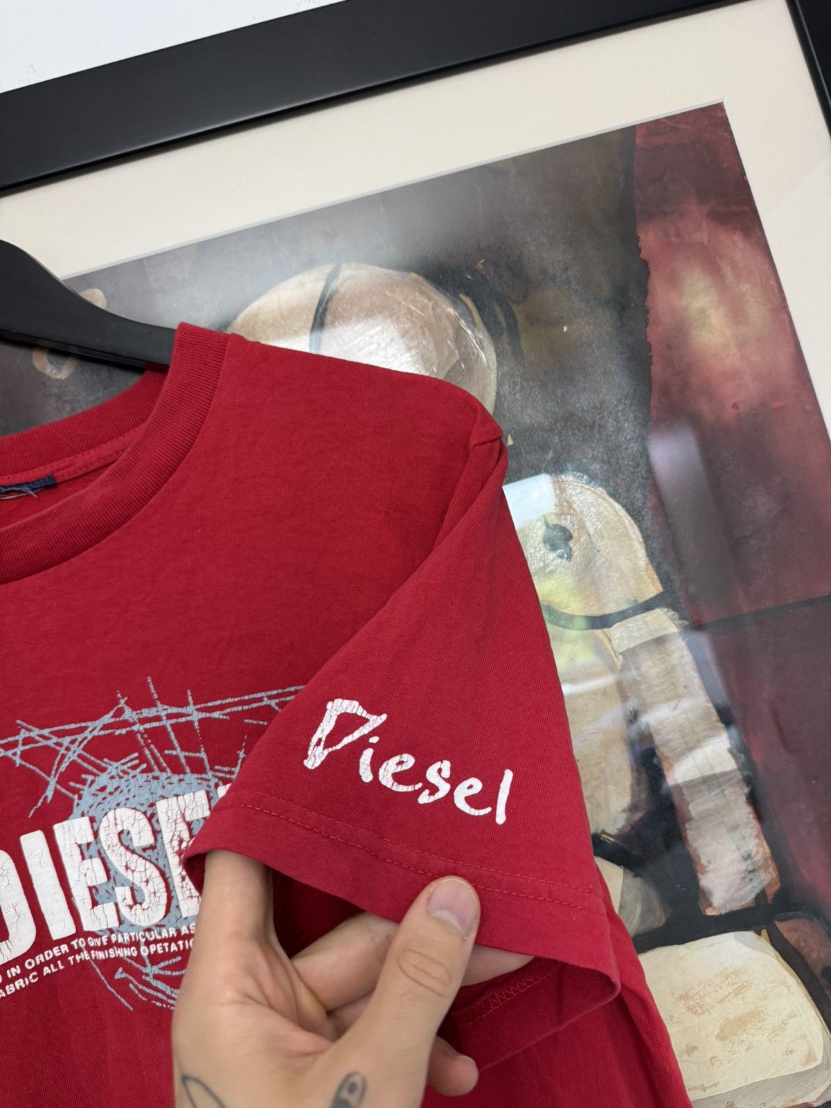 Diesel Vintage Y2k Avant Garde Diesel Print Tee Logo Hype Rare Size US L / EU 52-54 / 3 - 4 Thumbnail
