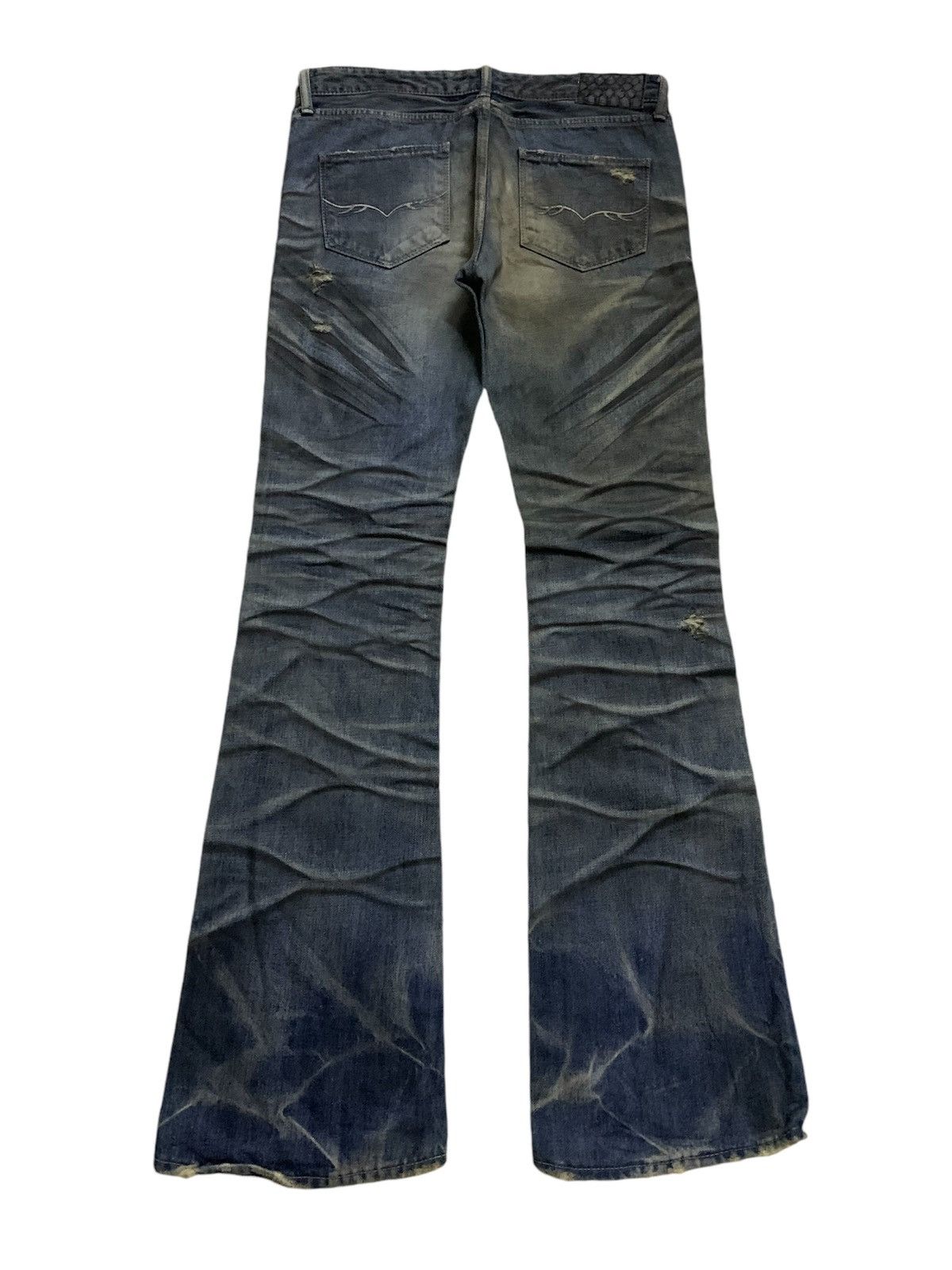 GOSTAR DE FUGA 💥Avant-Garde Flare Fuga Ripped Denim Size US 31 - 3 Thumbnail