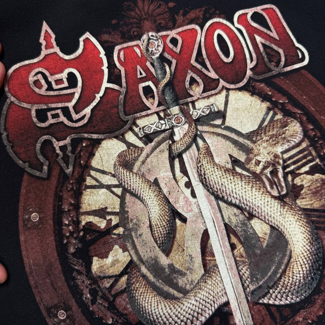 Band Tees SAXON World Tour 2011 Rock On The Ocean Black XL T-Shirt Size US XL / EU 56 / 4 - 4 Thumbnail