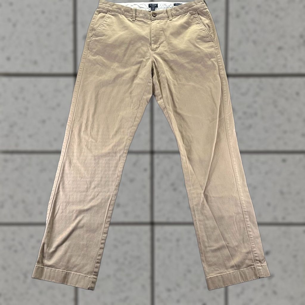J.Crew J.Crew Pant Mens 33x32 Brown Chino straight leg cotton chino Size US 33 - 1 Thumbnail