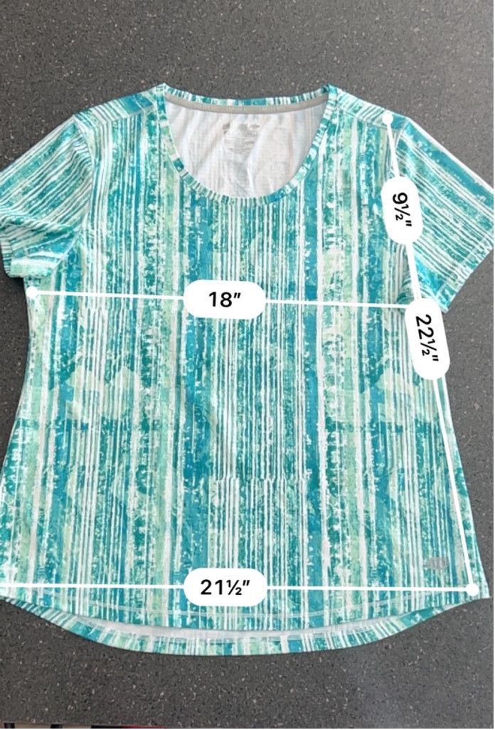 Free Country Reel Legends women’s Blue V-Neck Athletic Shirt size PL Size L / US 10 / IT 46 - 7 Thumbnail