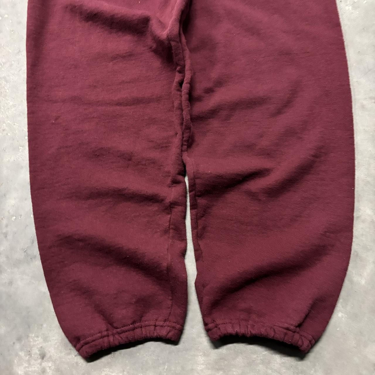 Japanese Brand × Vintage Crazy Vintage Y2K/2000s Maroon Red Essential Sweatpants! Size US 28 / EU 44 - 5 Thumbnail