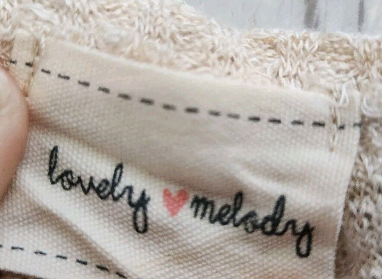 Designer Lovely Melody Sweater Top Extra Large Waffle Knit Oversized Size XL / US 12-14 / IT 48-50 - 3 Thumbnail