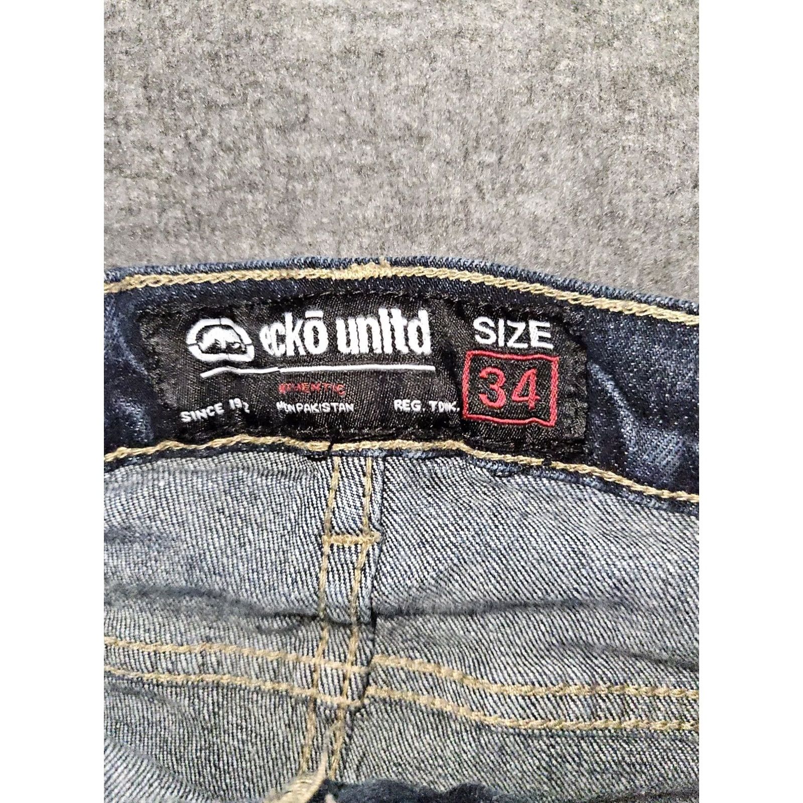 Ecko Unltd. Ecko Unltd. Athletic Skinny Jeans Men's 34x30 Blue Stretch Low Rise Preppy Denim Jeans Regular Mens Size US 34 / EU 50 - 2 Thumbnail