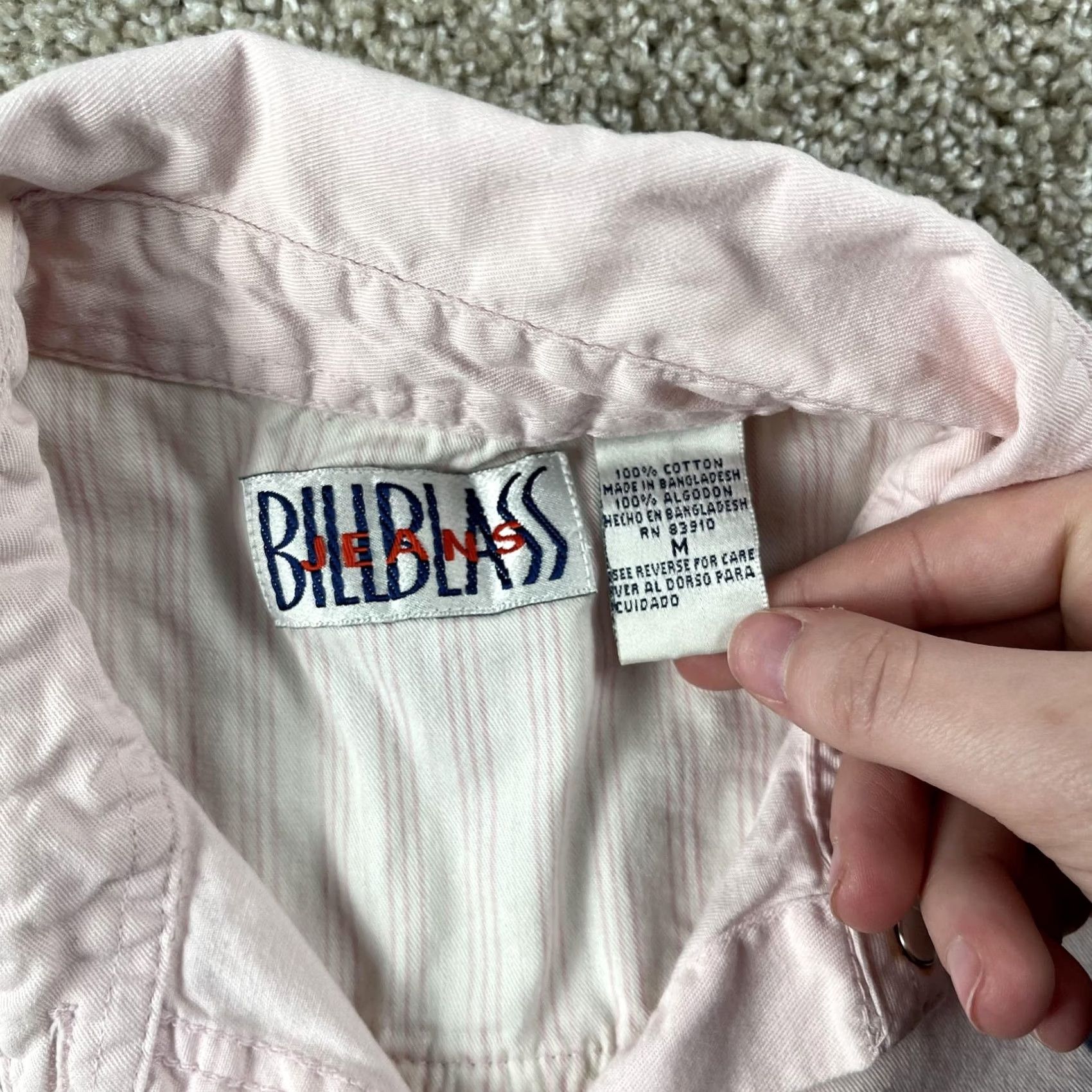 Bill Blass VINTAGE Bill Blass Shirt Womens Medium Pink Sleeveless Button Up Chambray Top Size M / US 6-8 / IT 42-44 - 3 Thumbnail