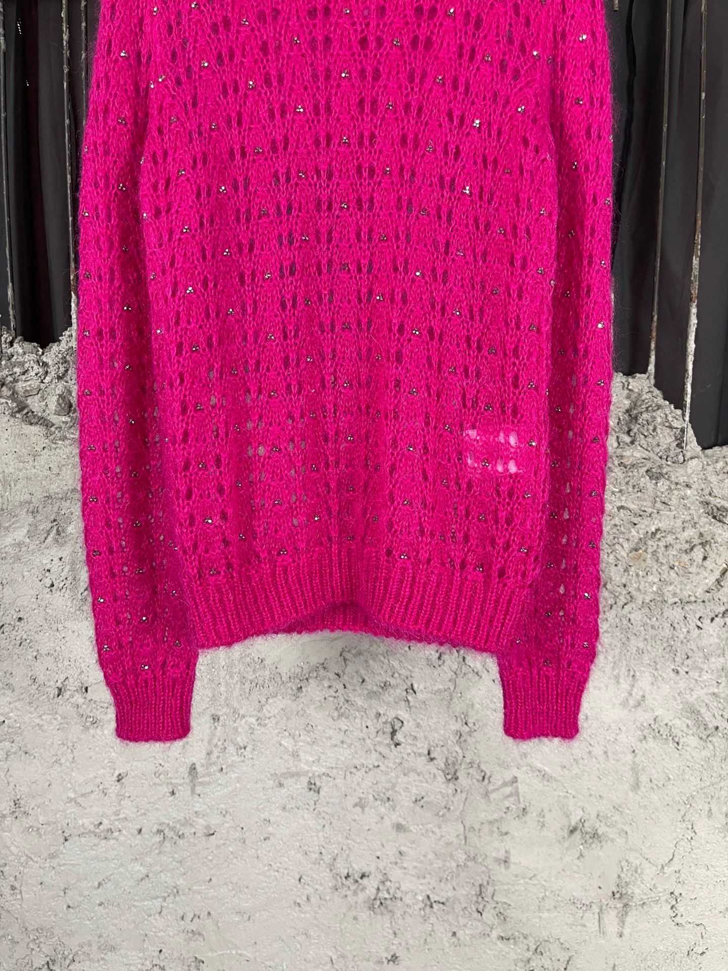 Saint Laurent Paris SLP Crystal Sweater Size S New Size S / US 4 / IT 40 - 4 Thumbnail