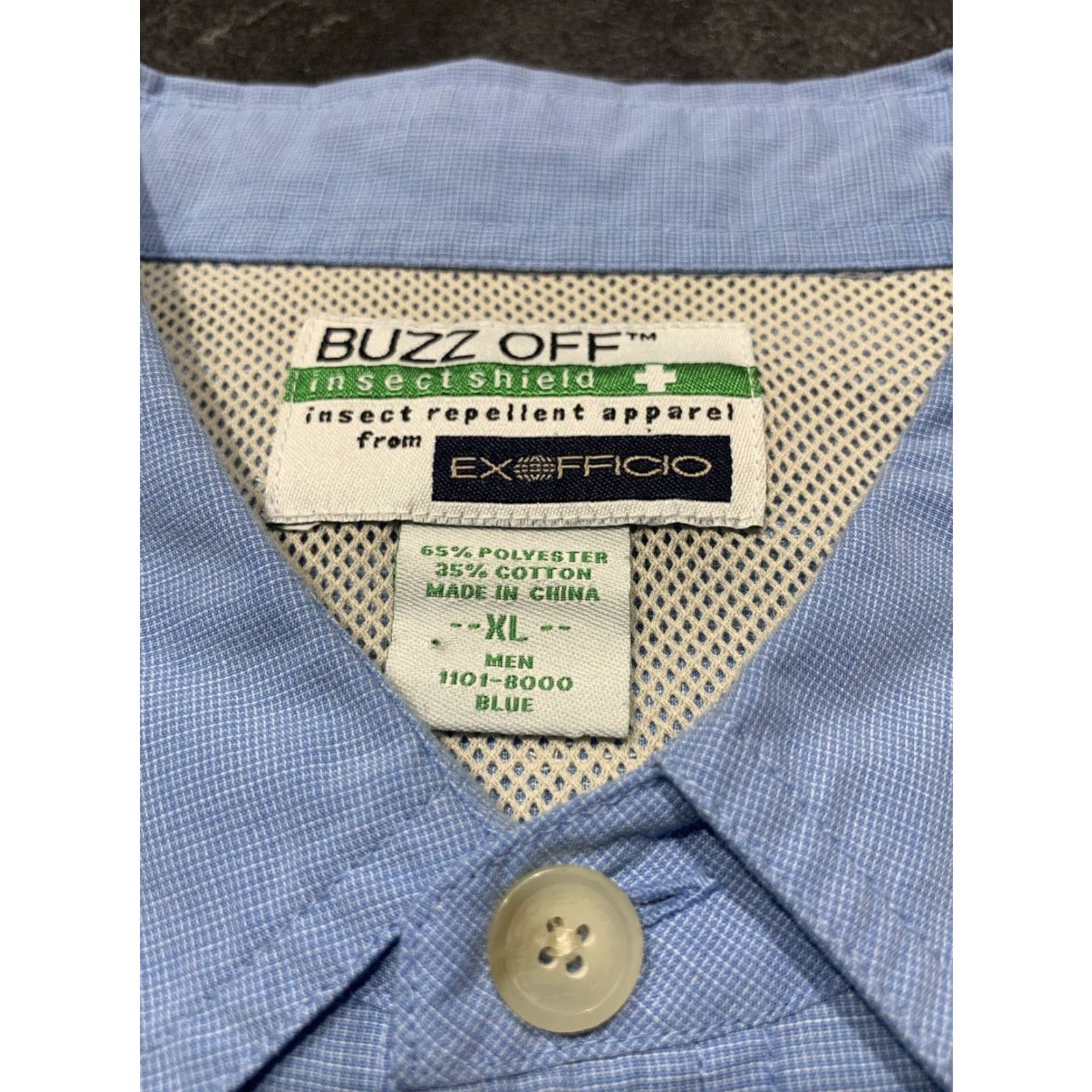 ExOfficio Exofficio Buzz Off Shirt Long Sleeve Button-Up Outdoor Casual Men’s XL Blue Size US XL / EU 56 / 4 - 7 Thumbnail