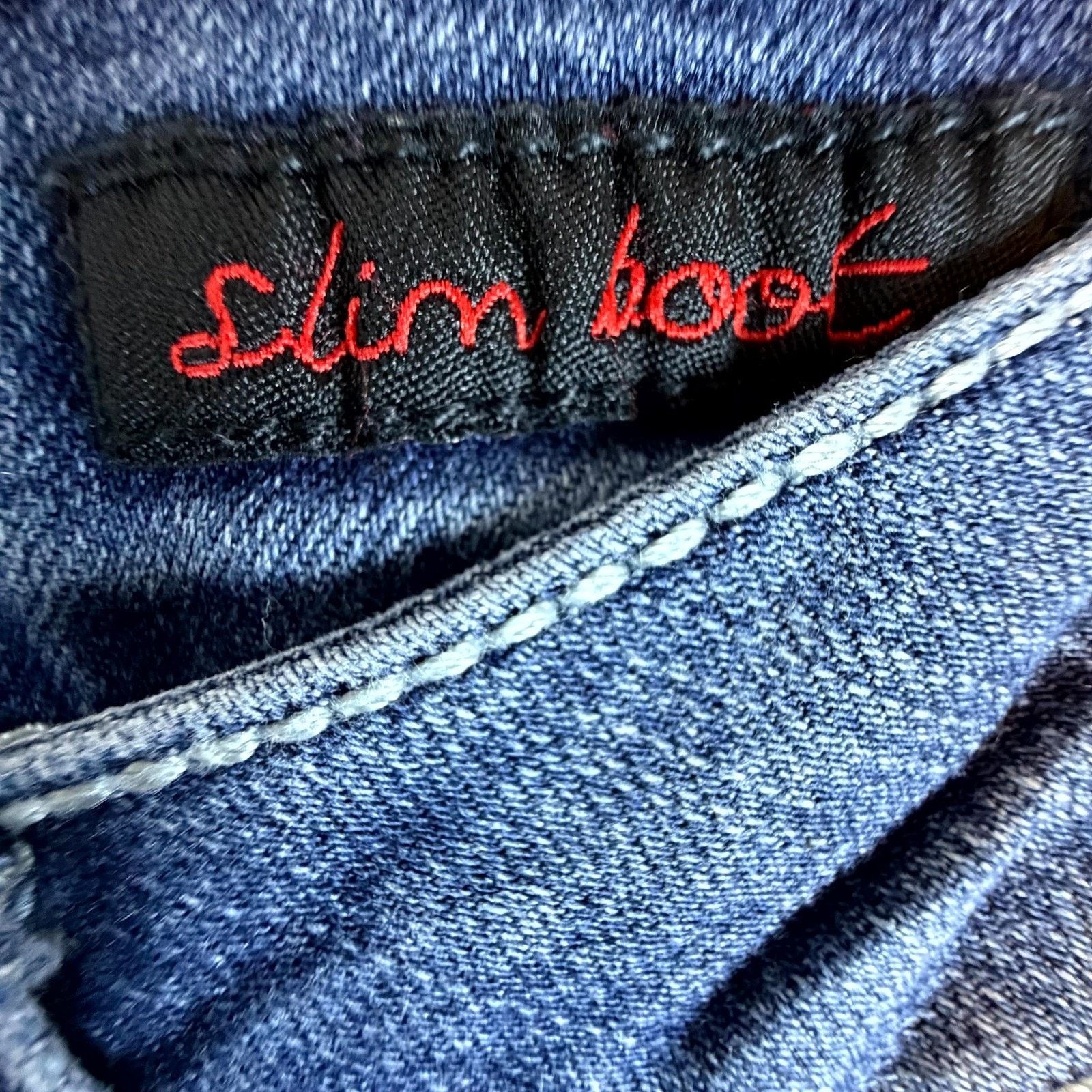 Earl Jeans Earl Jean Slim Bootcut Jeans Womens 12P Blue Y2K Embellished Size 34" / US 12 / IT 48 - 9 Thumbnail