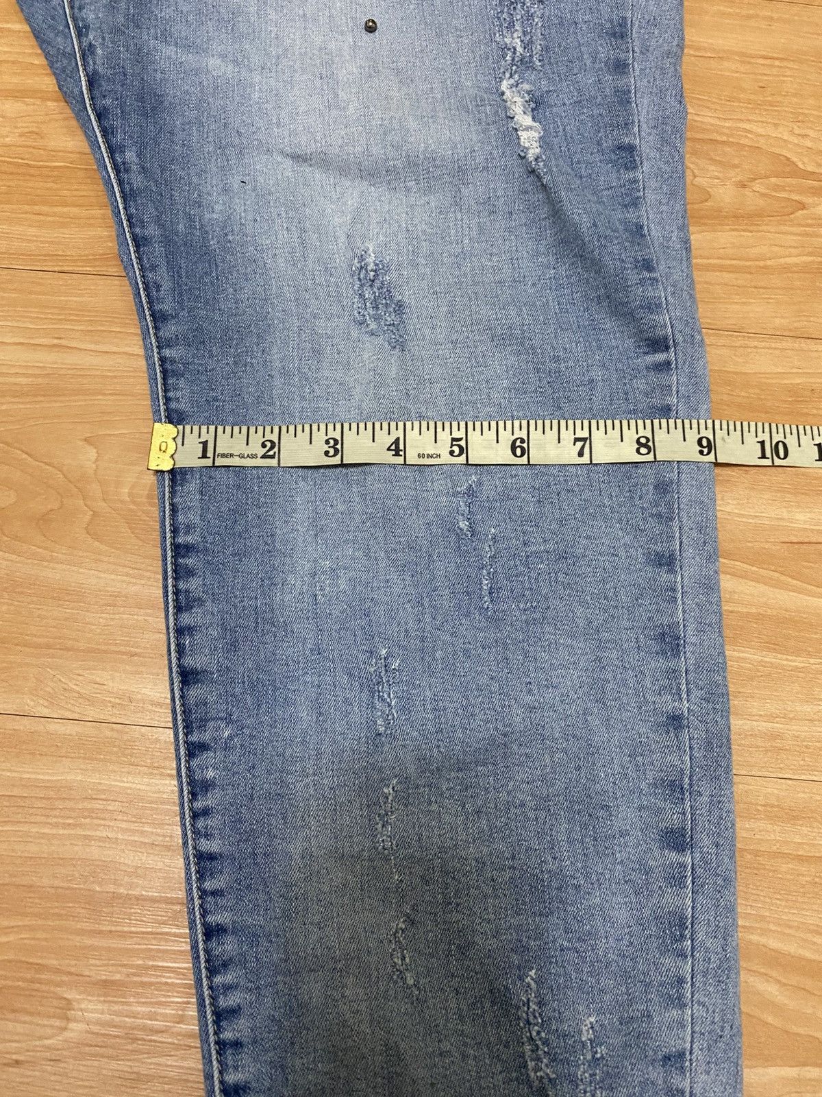 If Six Was Nine Punk Distressed Studded Jeans –Ripped Denim with Metal Rivet Size US 42 / EU 58 - 20 Thumbnail