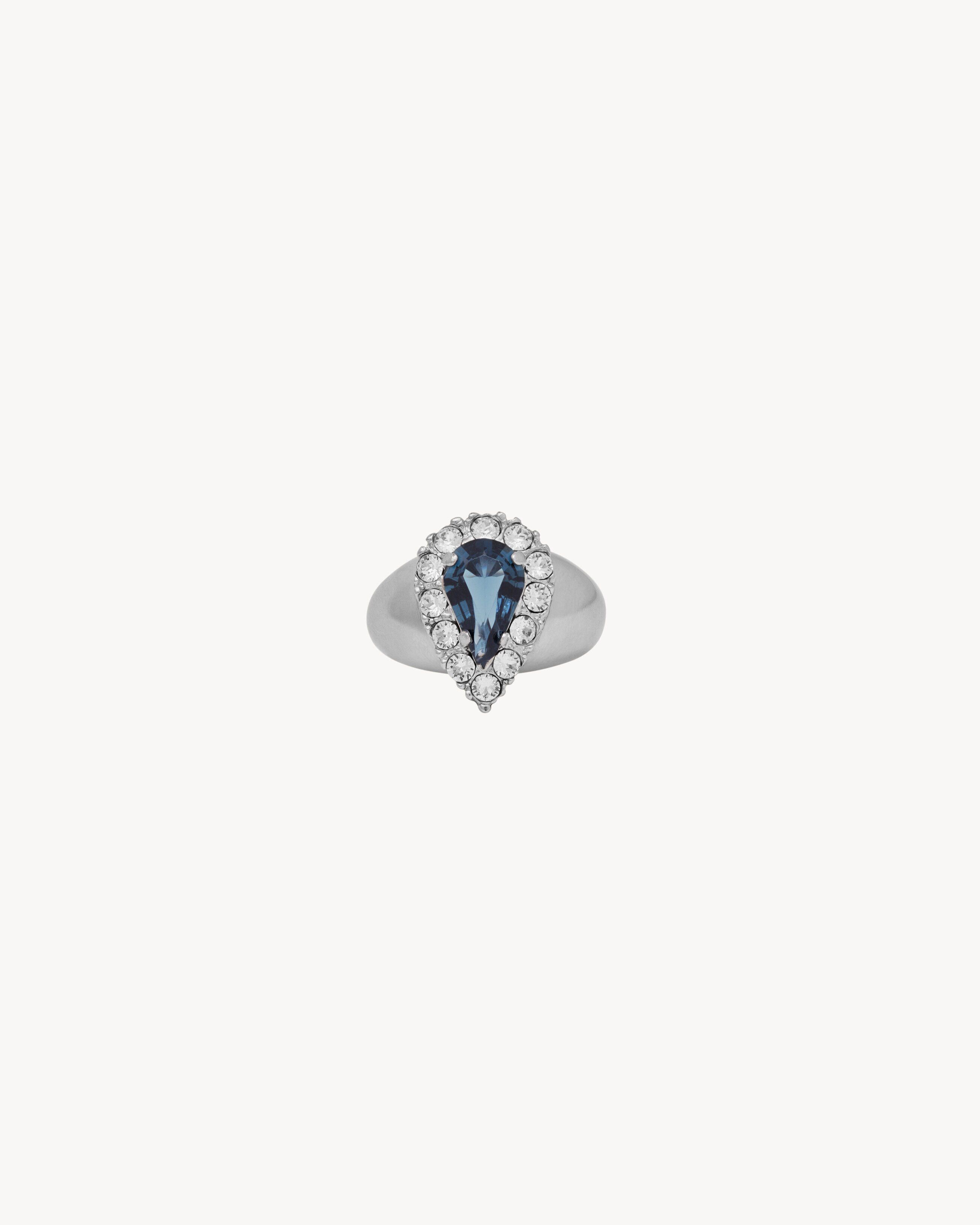 Saint Laurent Paris o1s1wg110325 Size: 07 / 715910 Emerald Princess Ring Metal Size ONE SIZE - 1 Thumbnail