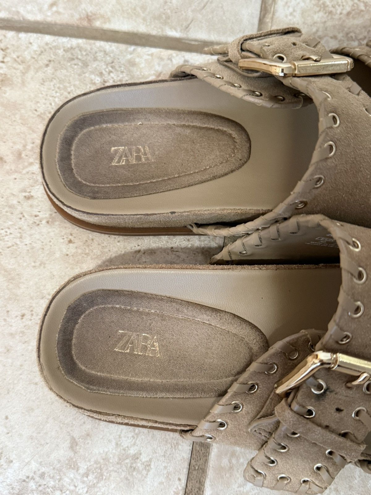 Zara Zara suede flat Sandals Size US 9 / IT 39 - 5 Thumbnail
