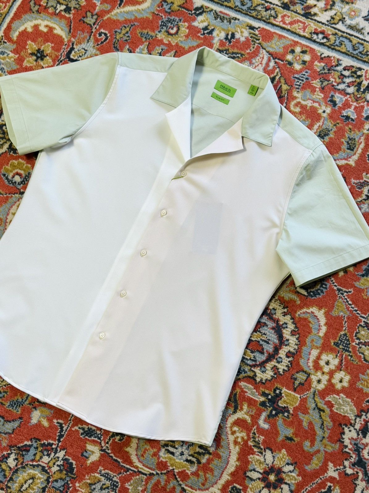 Gianni Feraud Gianni Feraud Camp Collar 3 Tone Short Sleeve Shirt Size US L / EU 52-54 / 3 - 8 Thumbnail