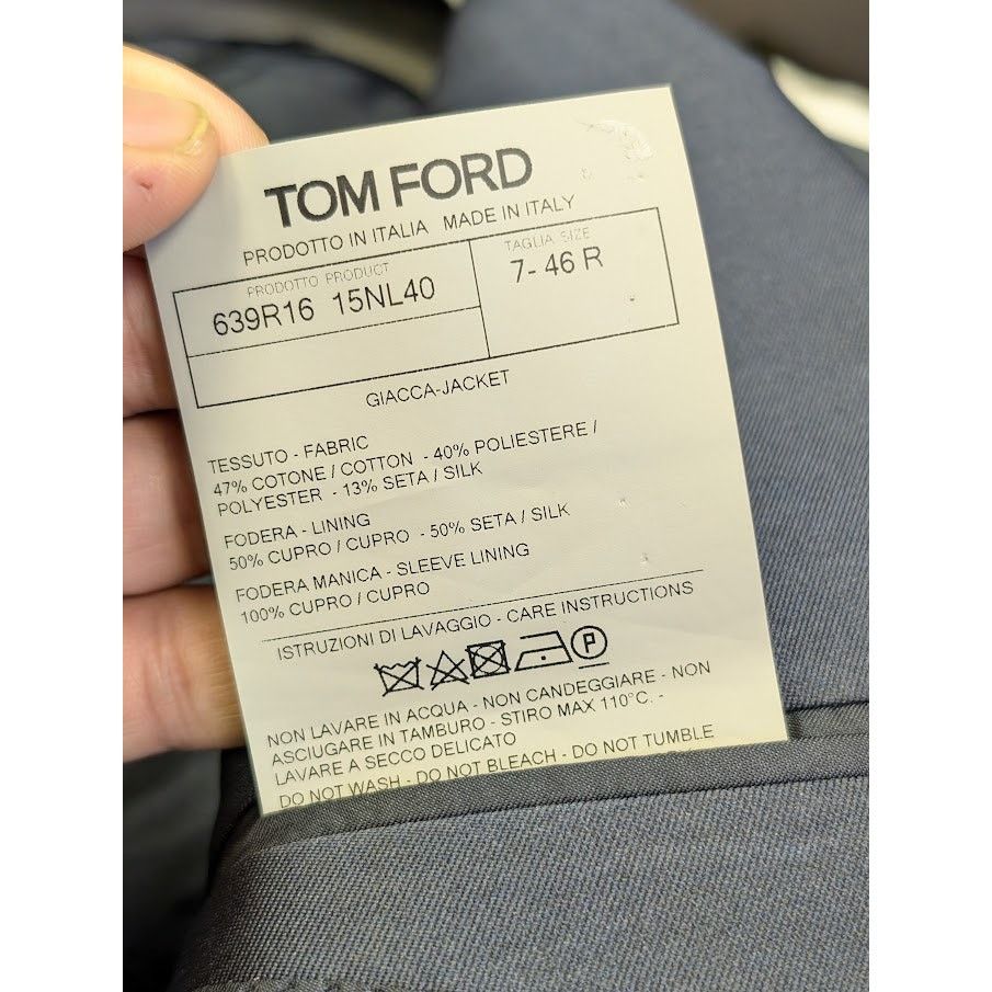 Tom Ford o1rshd1 Jacket Giacca in Dark Grey Size US S / EU 44-46 / 1 - 20 Thumbnail