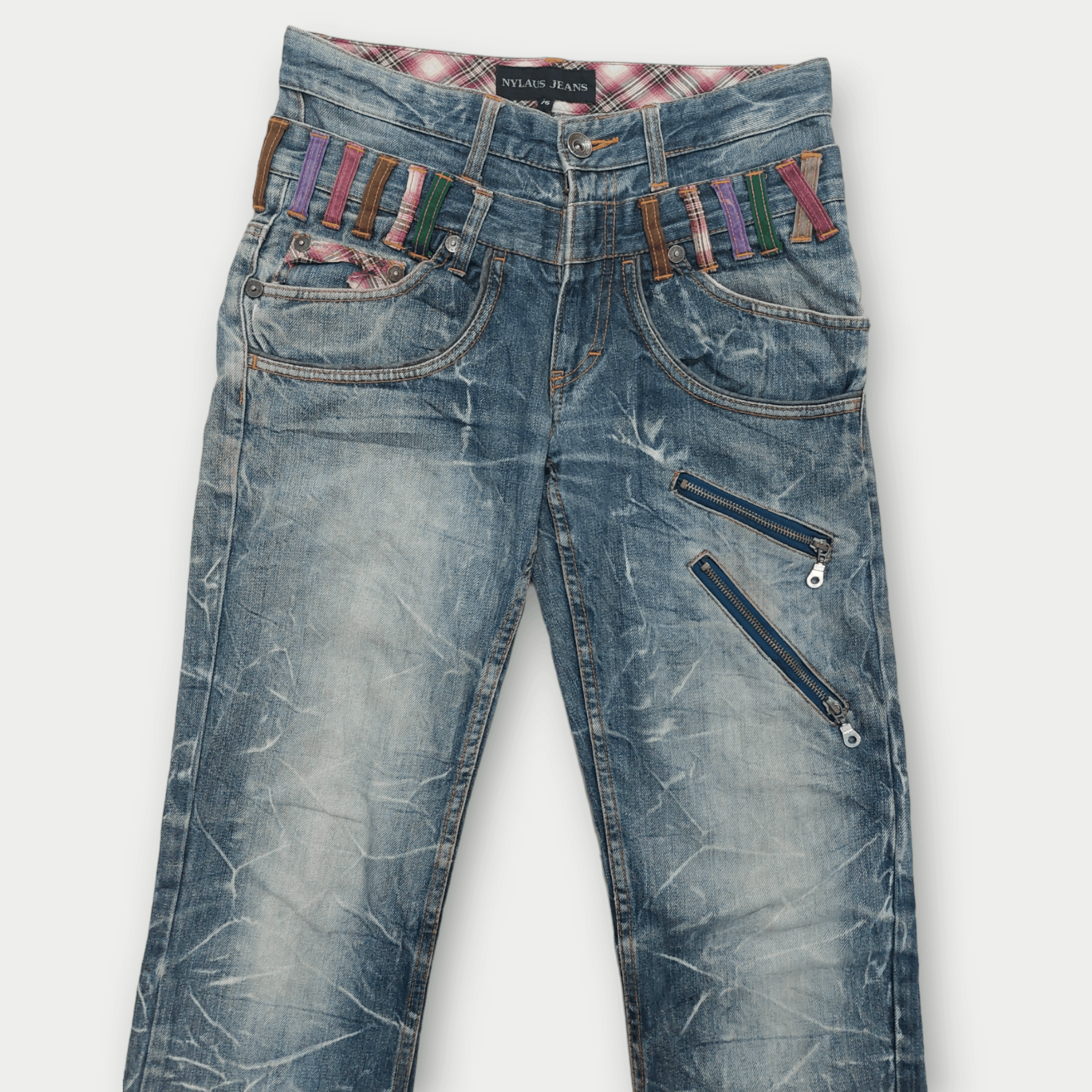 Vintage Nylaus Double Waist Seditionaries Denim Size US 30 / EU 46 - 2 Thumbnail