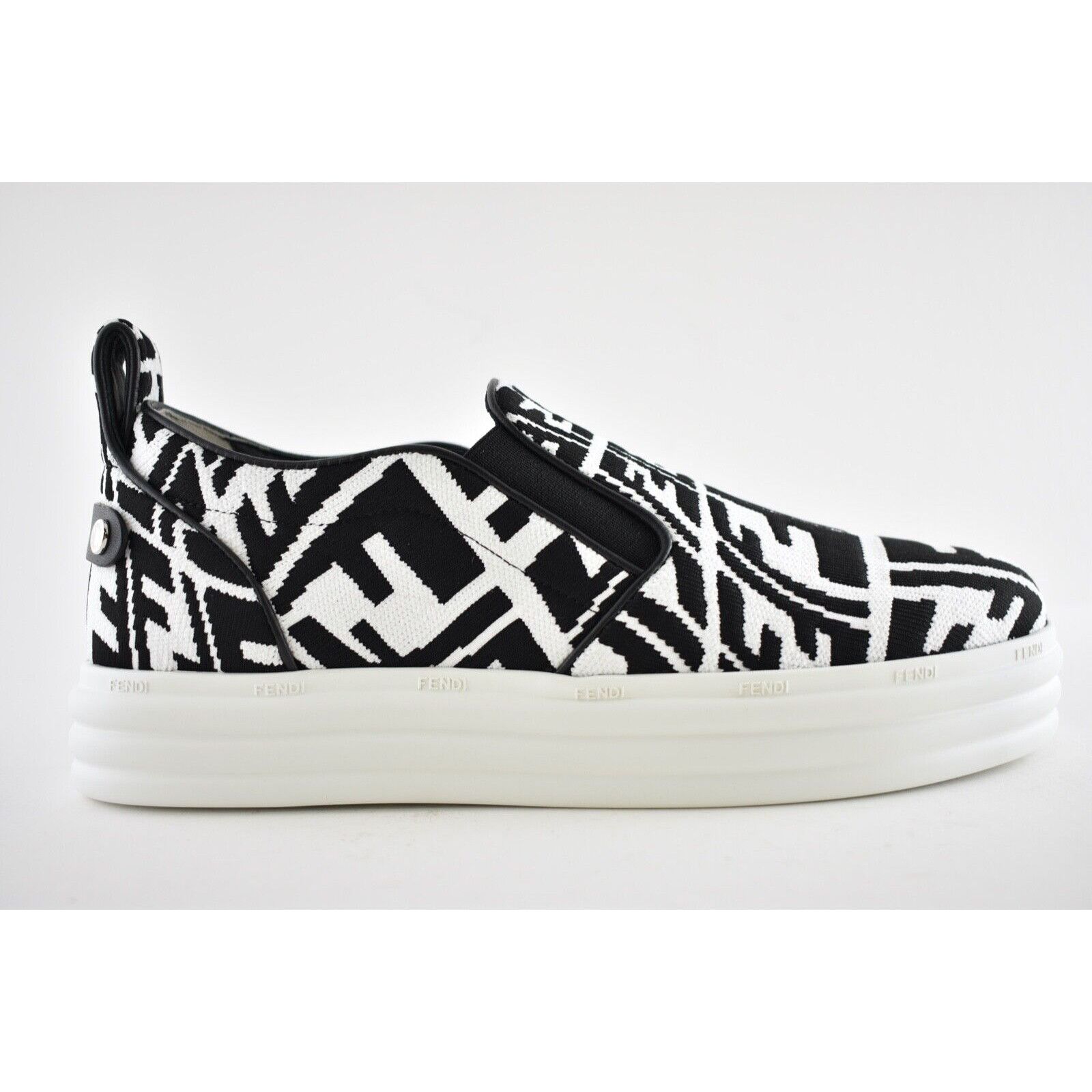 Fendi Fendi Vertigo Black Low Top Trainer Slip On Sneaker 37.5 Size US 7.5 / IT 37.5 - 3 Thumbnail