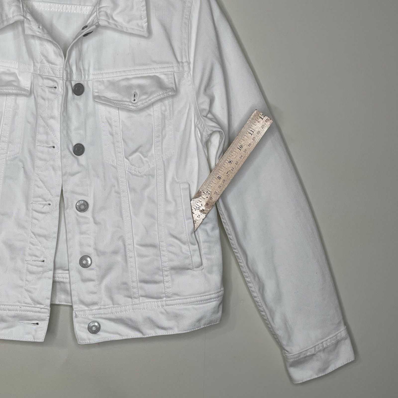 J.Crew J.CREW DENIM size S Jacket COTTON Long Sleeves WHITE Size S / US 4 / IT 40 - 11 Thumbnail
