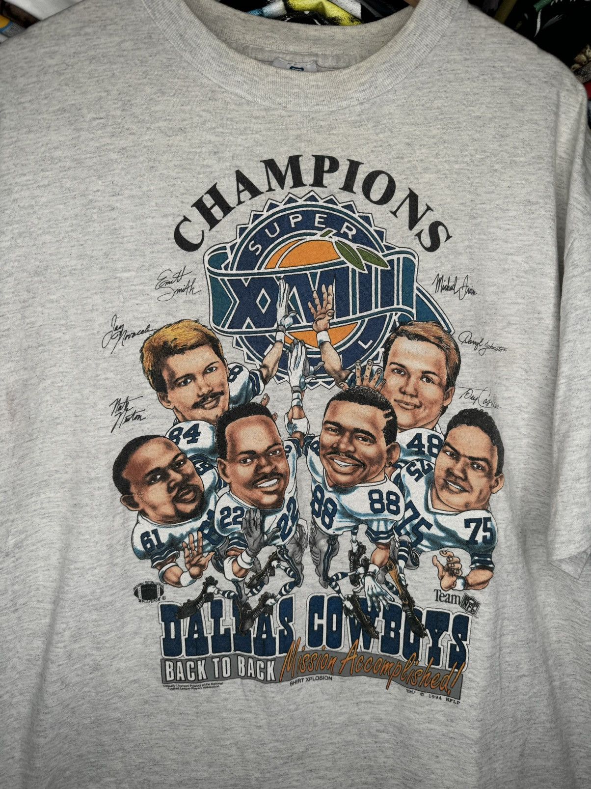 NFL × Vintage Vintage 1994 Dallas Cowboys Super Bowl 28 Caricature XL Tee Size US XL / EU 56 / 4 - 2 Thumbnail