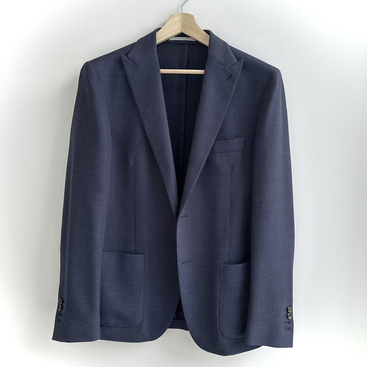 Eleventy Sport Coat in Blue Textured Wool 52EU/42US Size 52S - 1 Thumbnail