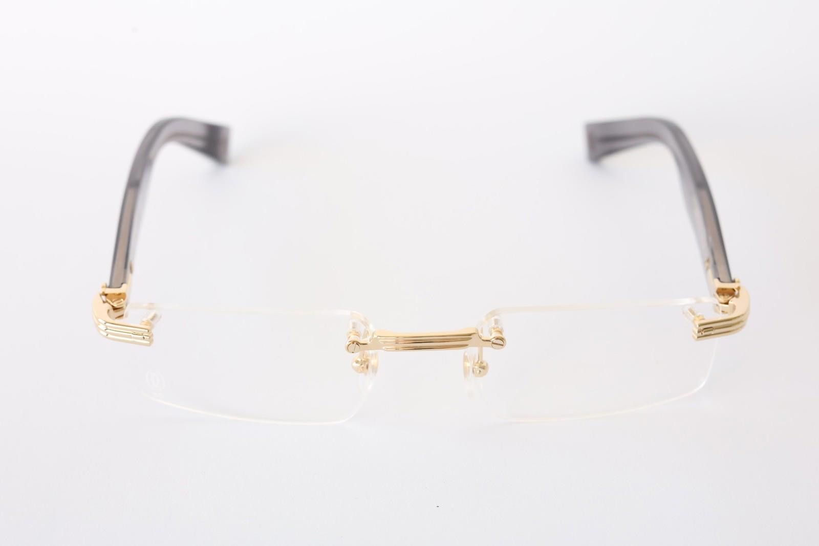 Cartier New Cartier eyewear optical eyeglasses CT0537O 001 gold grey Size ONE SIZE - 4 Thumbnail
