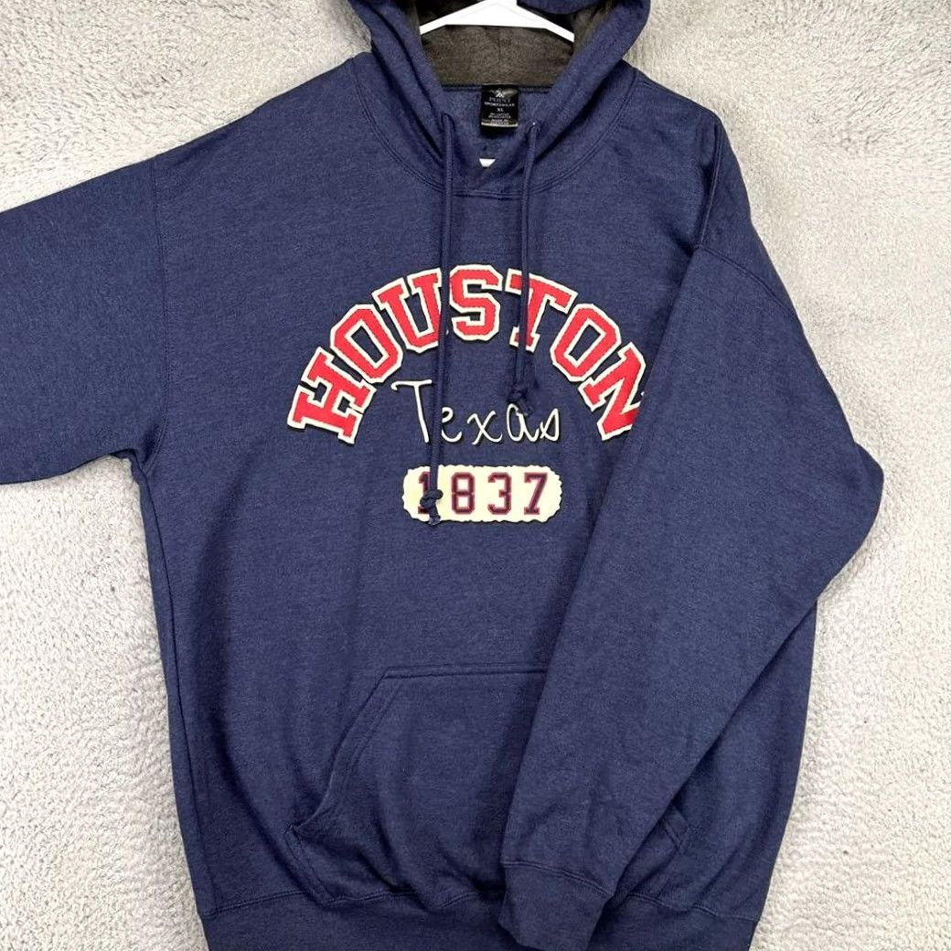 Vintage Houston XL Blue Pullover Sweatshirt Mens Sportswear Hoodie Size US XL / EU 56 / 4 - 2 Thumbnail