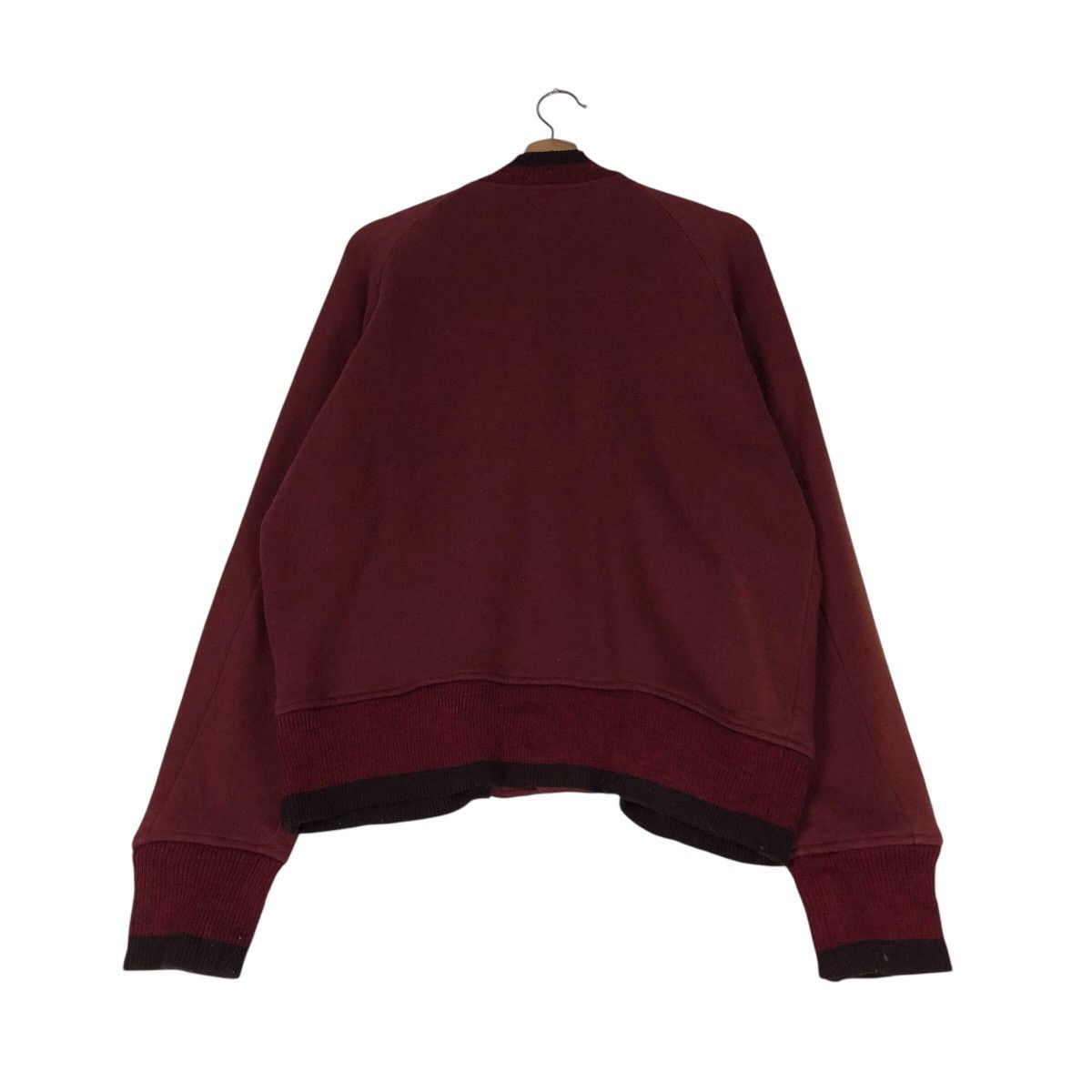 Japanese Brand Vintage Sportswear Patch Varsity Jacket Deep Burgundy Raglan Size US S / EU 44-46 / 1 - 11 Thumbnail