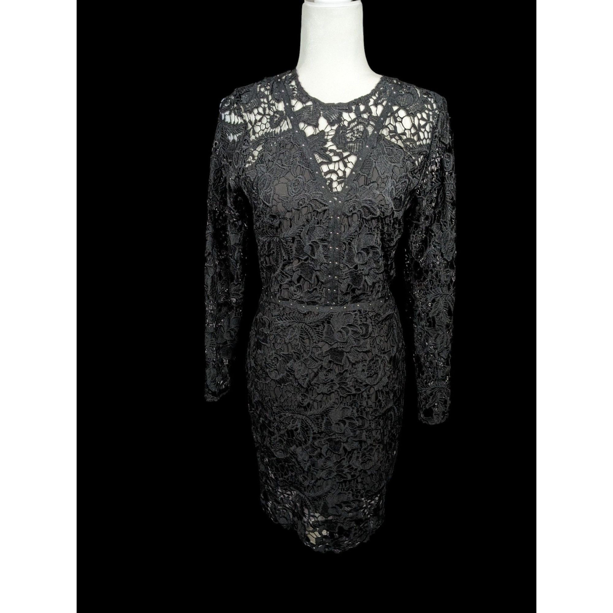 Sam Edelman Sam Edelson Gothic Black Lace Midi Dress Size 0 Size XS / US 0-2 / IT 36-38 - 9 Thumbnail