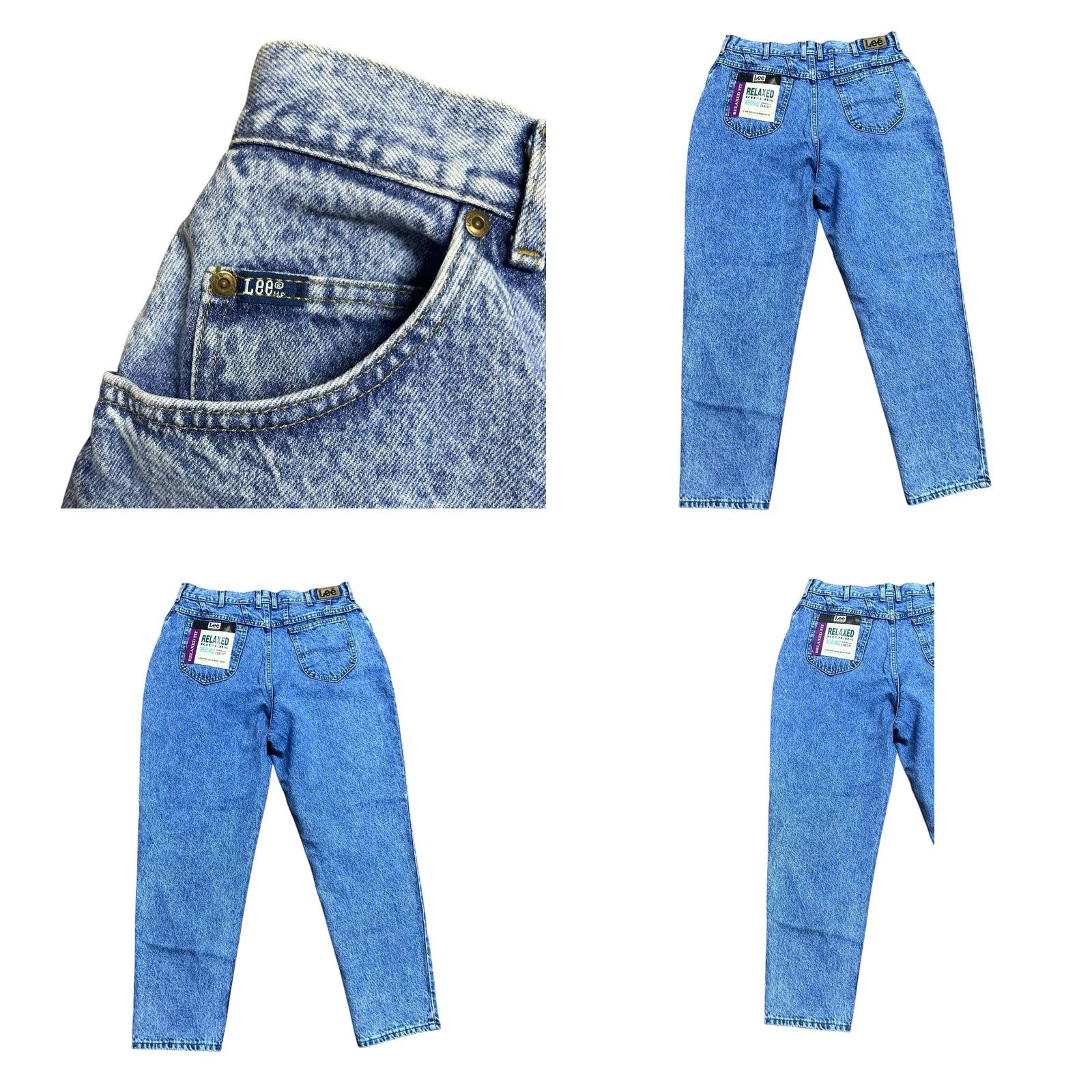 Lee VINTAGE Lee Stone Wash Tapered Jeans Women 90s High Rise 20 Denim Blue Size 42" / US 20 - 8 Thumbnail