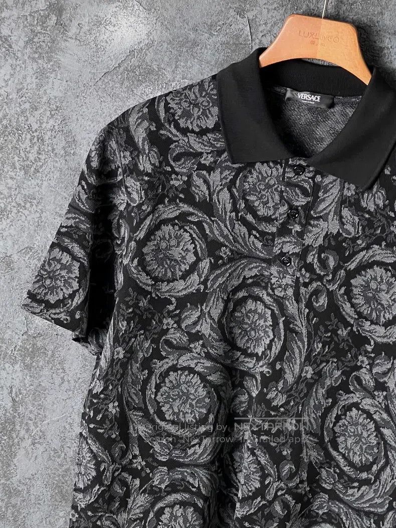 Versace Versace Patterned short-sleeved polo shirt Size US M / EU 48-50 / 2 - 3 Thumbnail