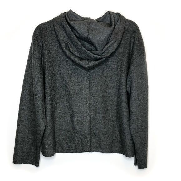 Zara Zara Trafaluc Charcoal Grey Pearl Detail Hoodie Sweatshirt Size S / US 4 / IT 40 - 3 Thumbnail