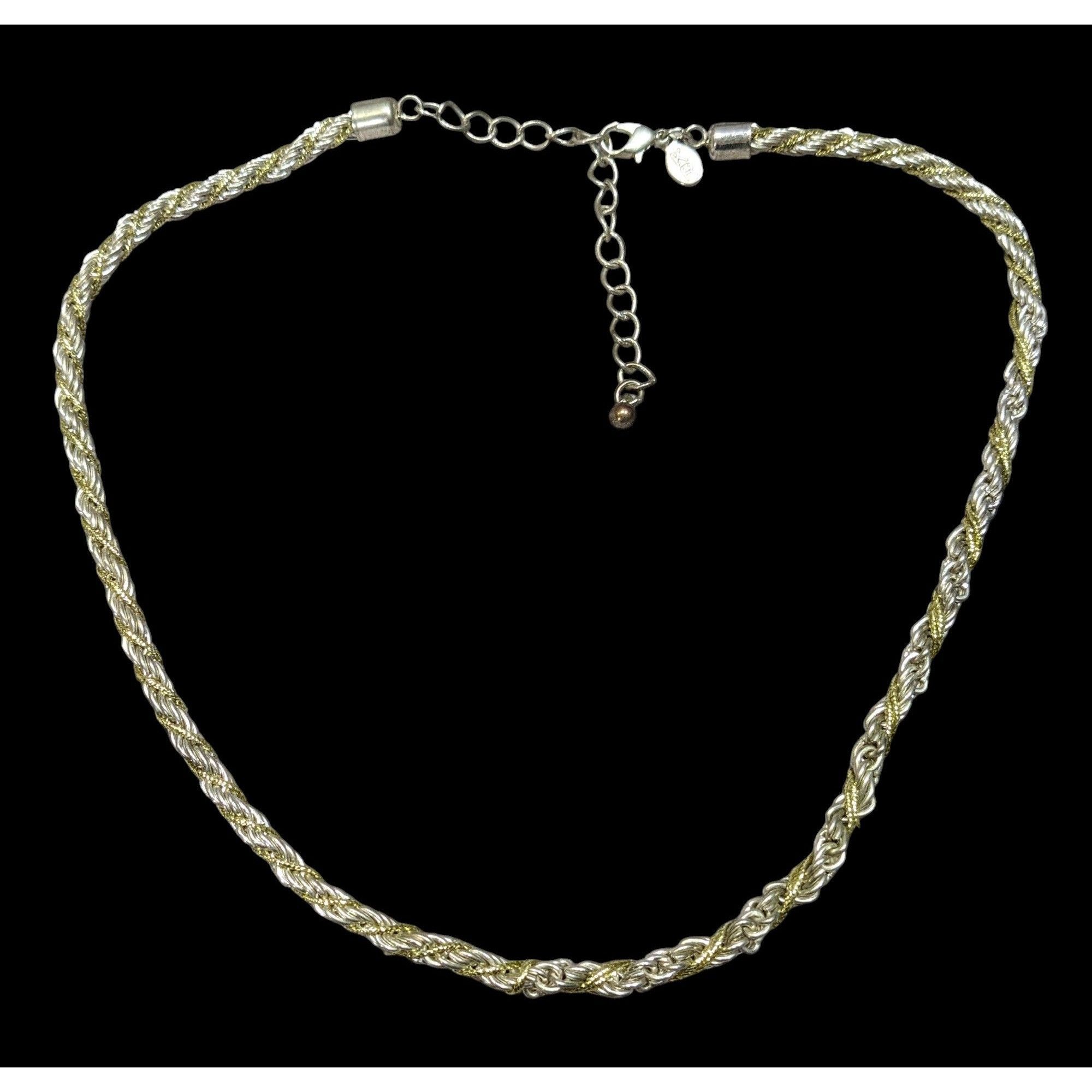 Other Vintage Twisted Rope Chain Silver And Gold Tone Marked KR Size ONE SIZE - 1 Thumbnail